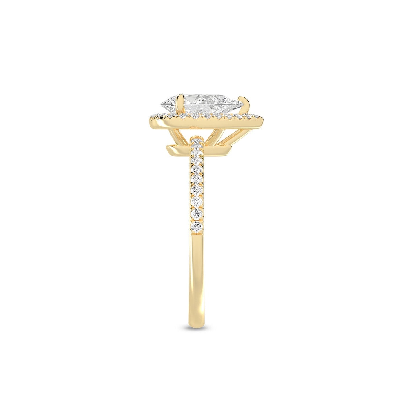 Luxe Dewdrop Halo Ring