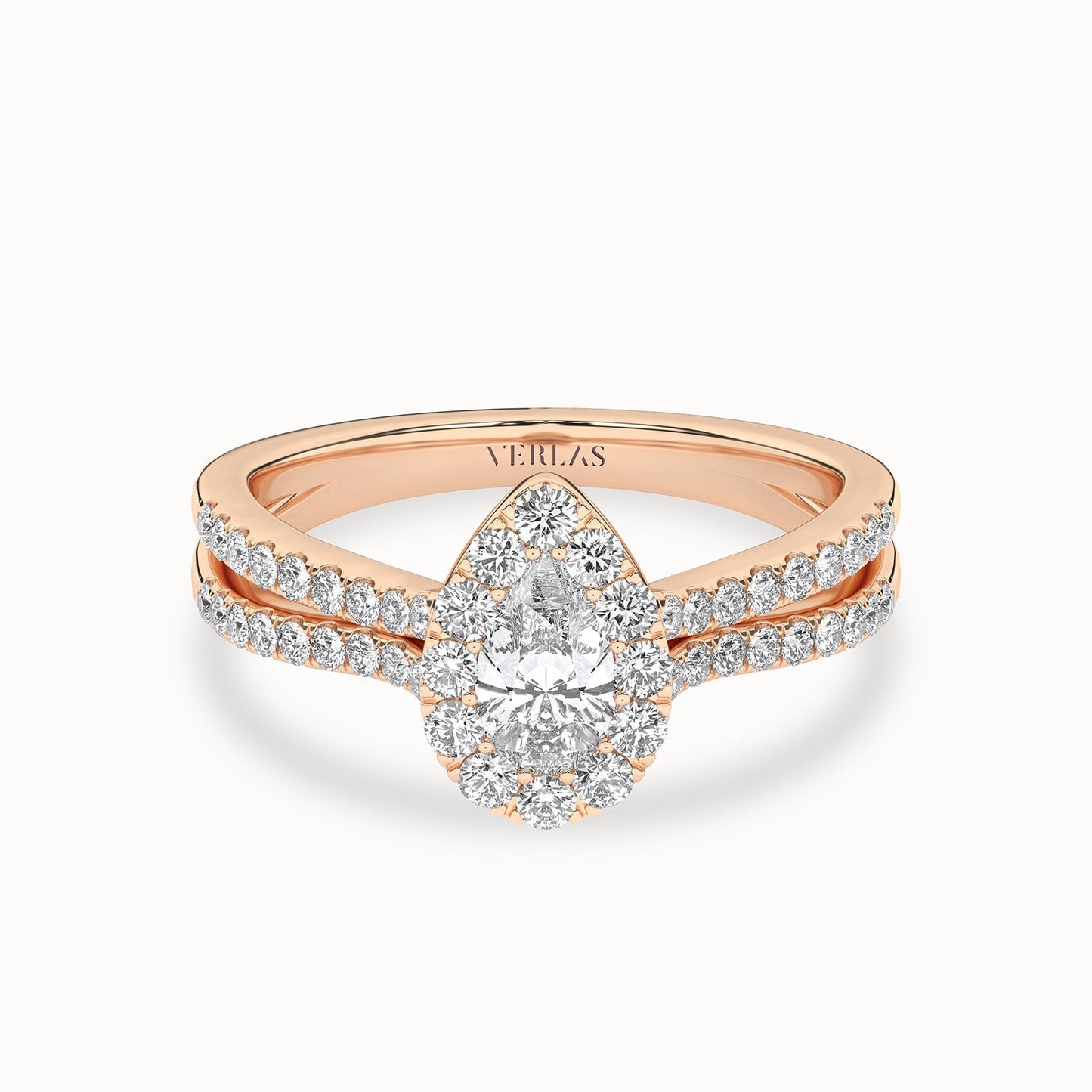 Unified Iconic Dewdrop Halo Ring_Product Angle_1Ct - 1