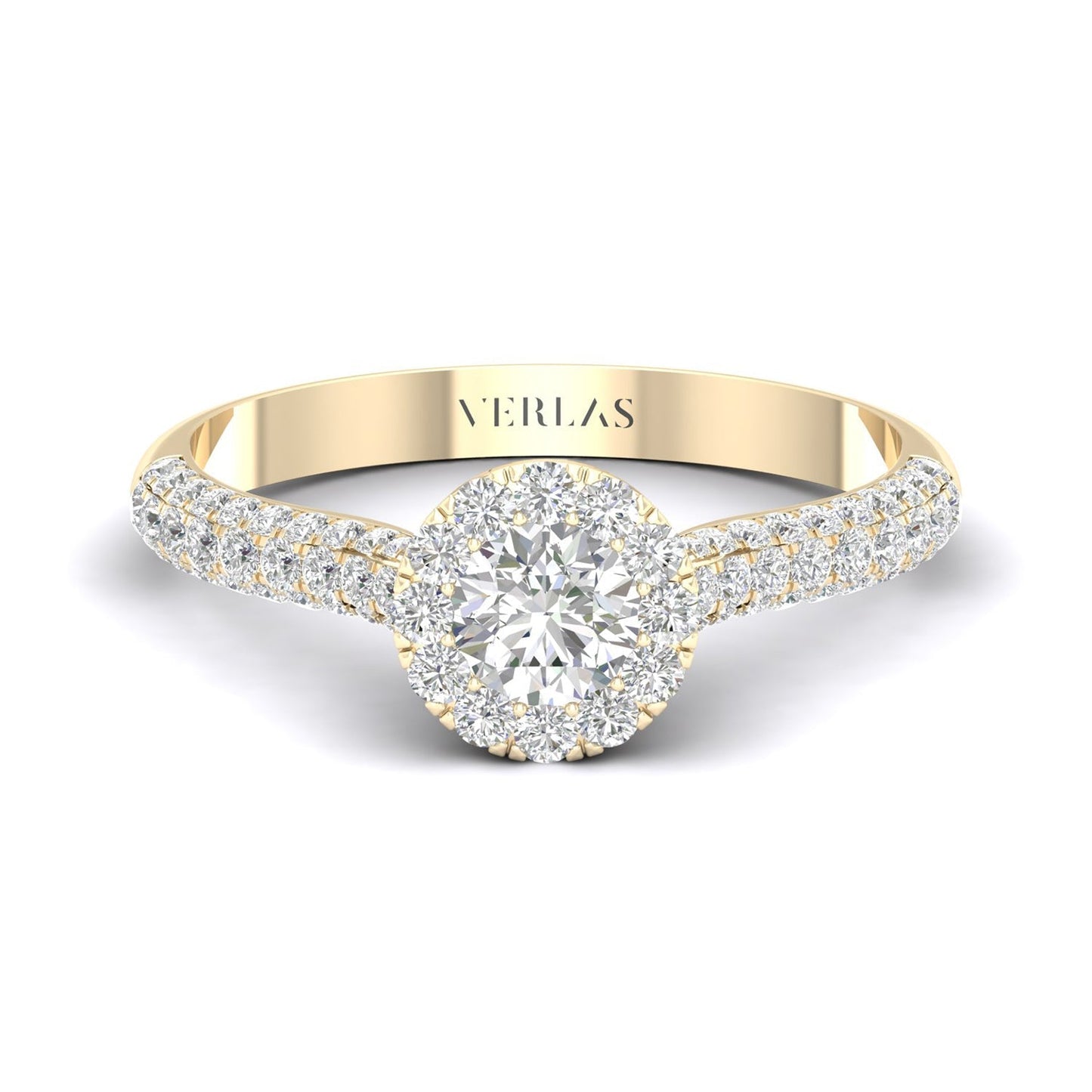 Embellished Iconic Round Halo Ring