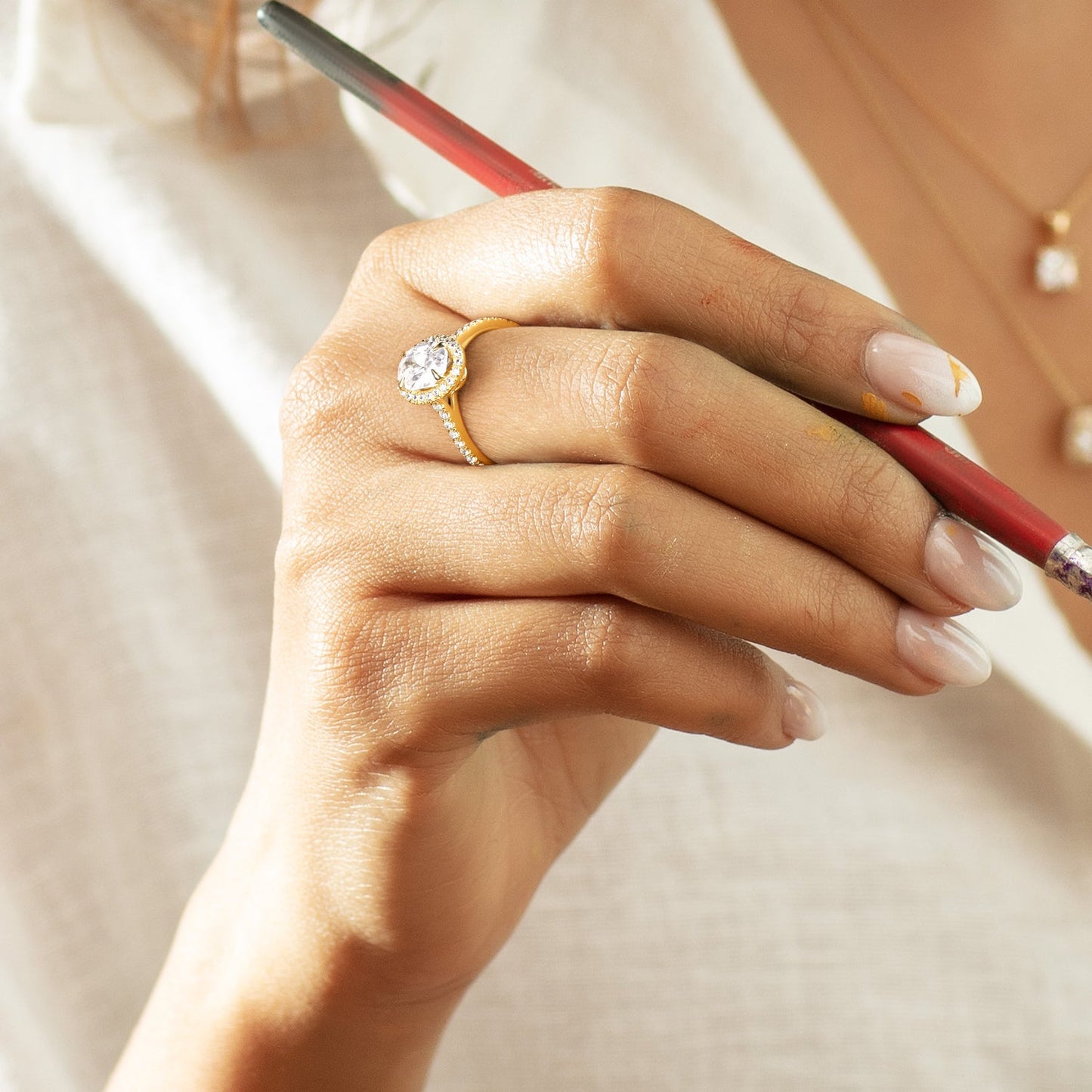 Luxe Oval Halo Ring