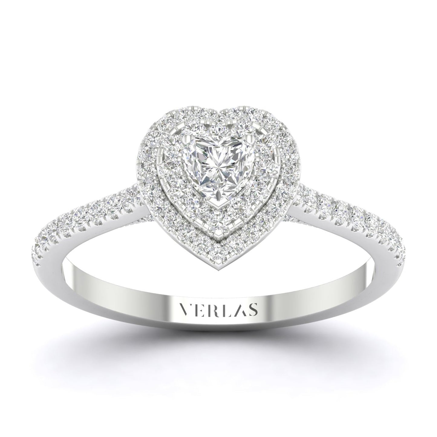 Signature Heart Double Halo Ring