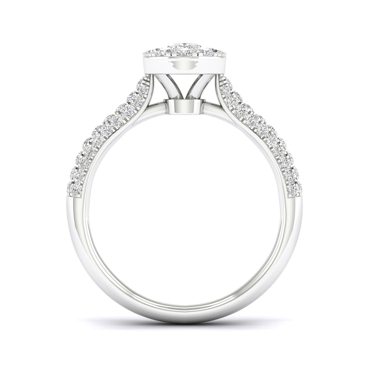 Embellished Iconic Dewdrop Halo Ring