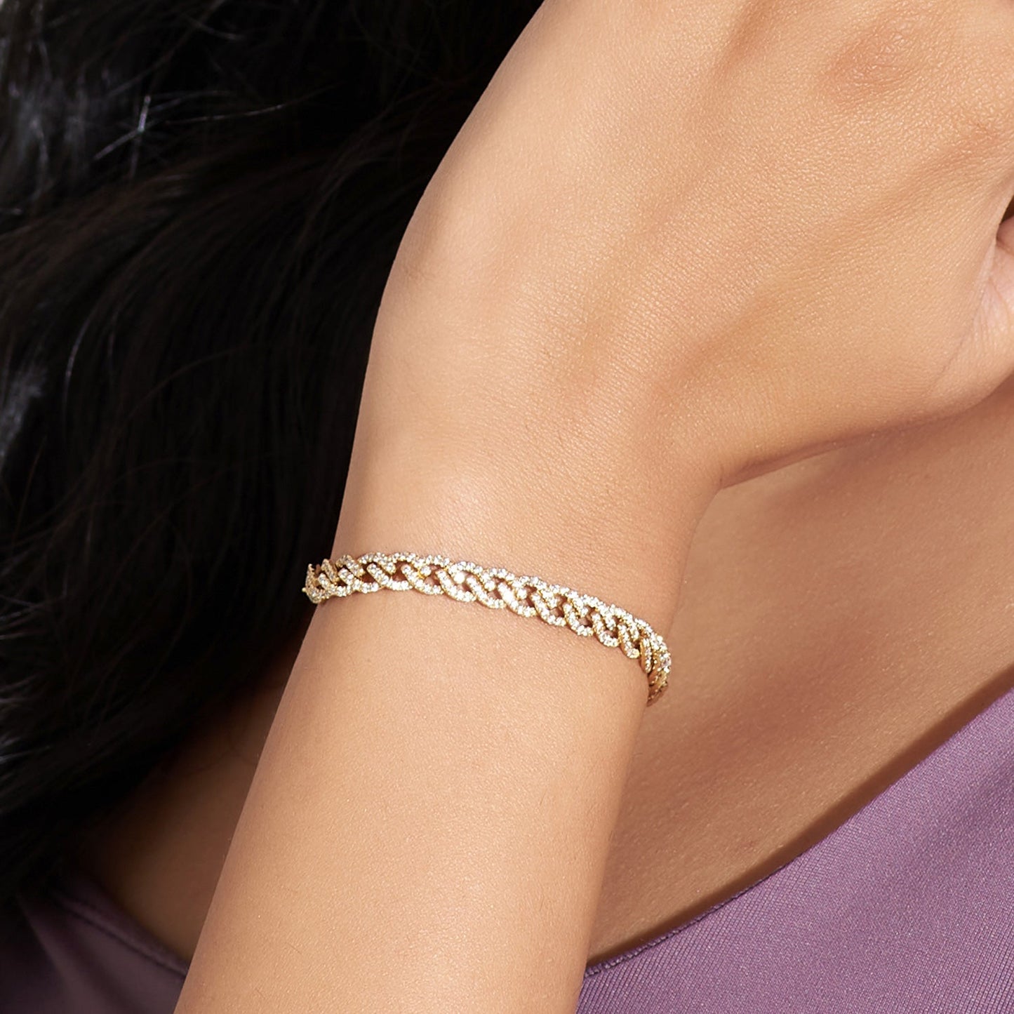 Marquise Harmony Diamond Bolo Bracelet _Product Angle_PCP Hover Image