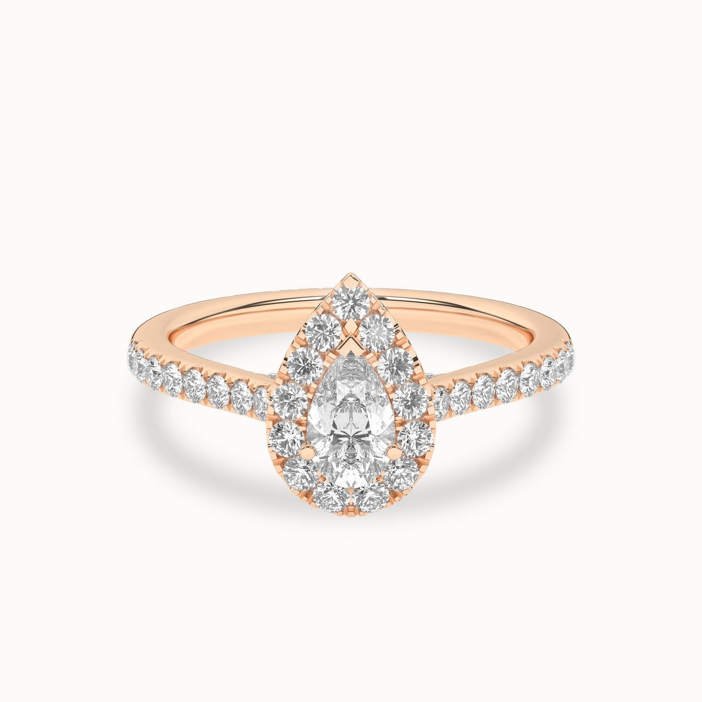 Signature Dewdrop Halo Ring_Product Angle_1Ct - 1