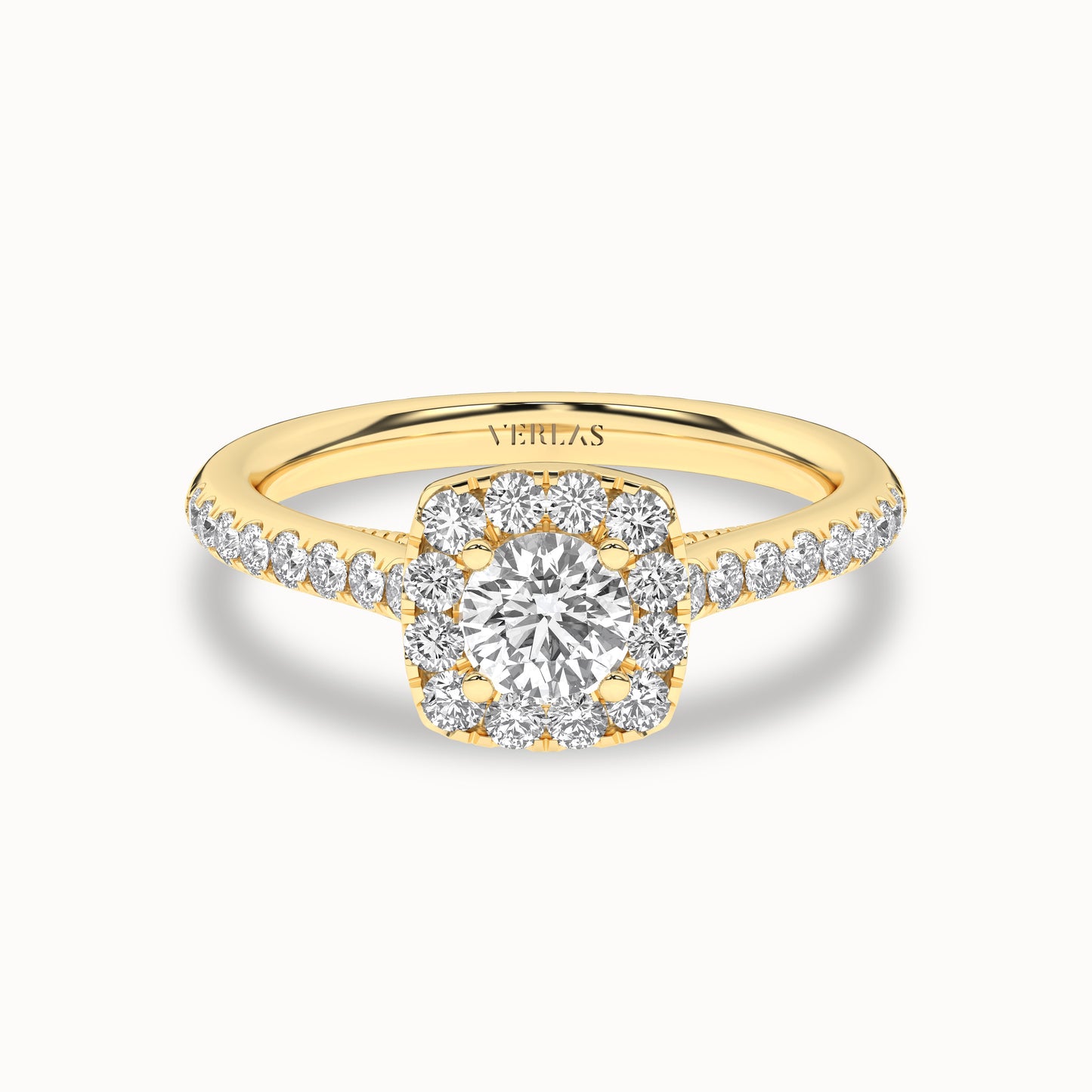 Round-Center Princess Halo Ring_Product Angle_1Ct. - 1