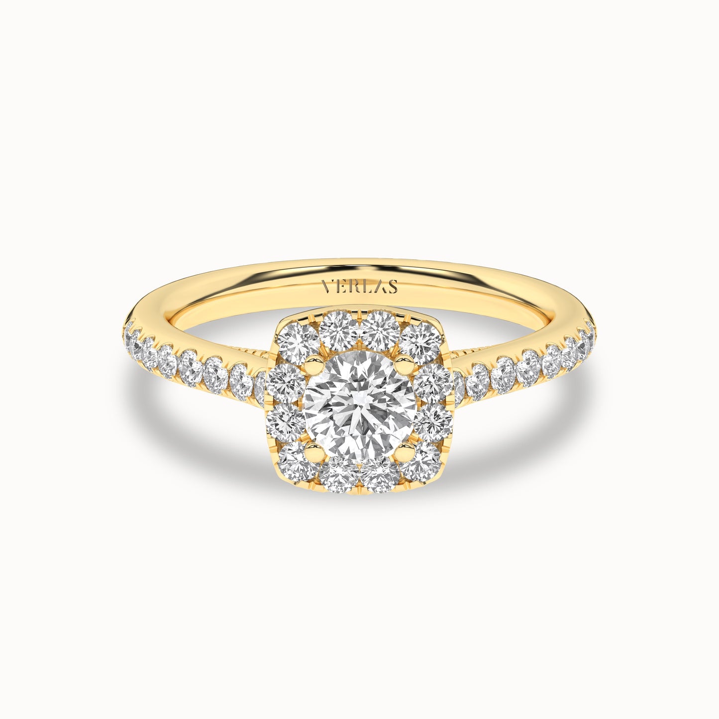 Round-Center Princess Halo Ring_Product Angle_1Ct. - 1