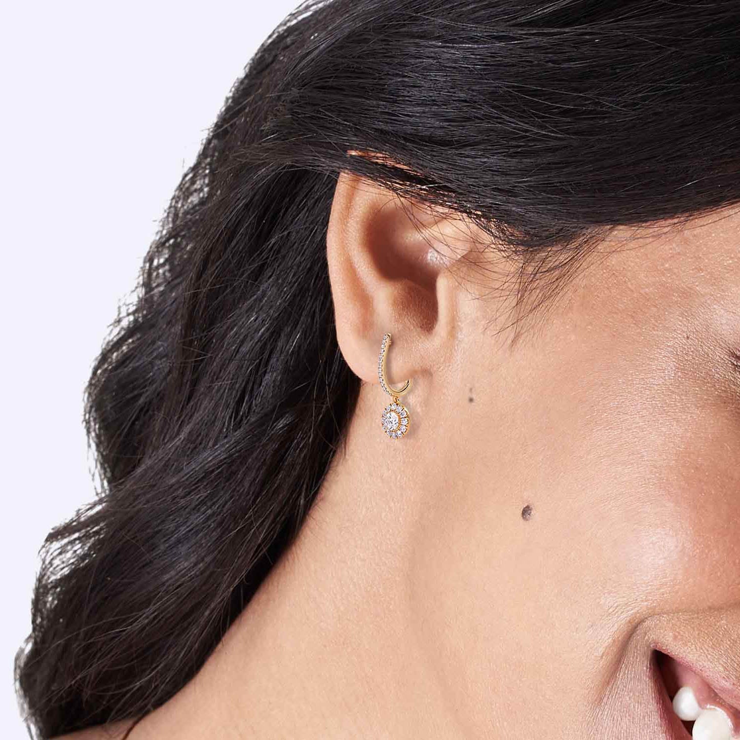 Round Halo Drop Earrings_Product Angle_PCP Main Image