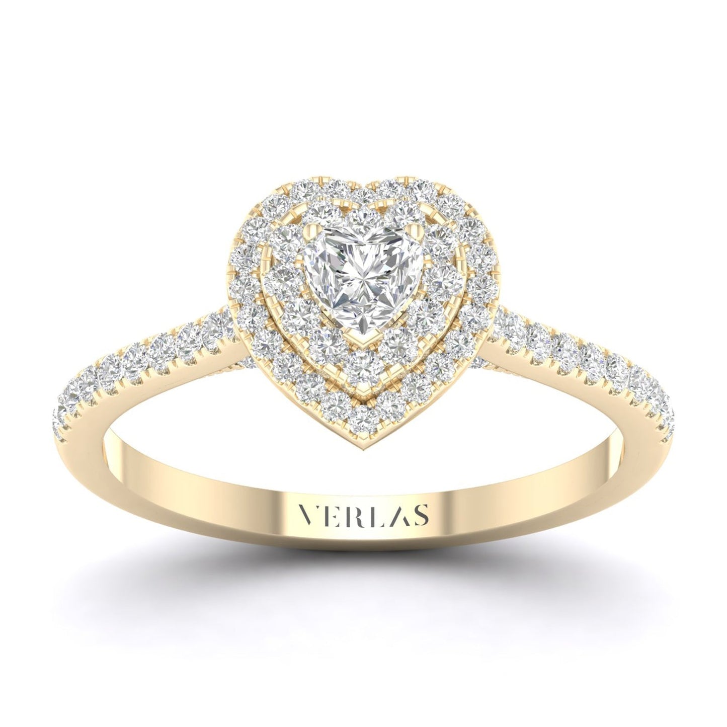 Signature Heart Double Halo Ring