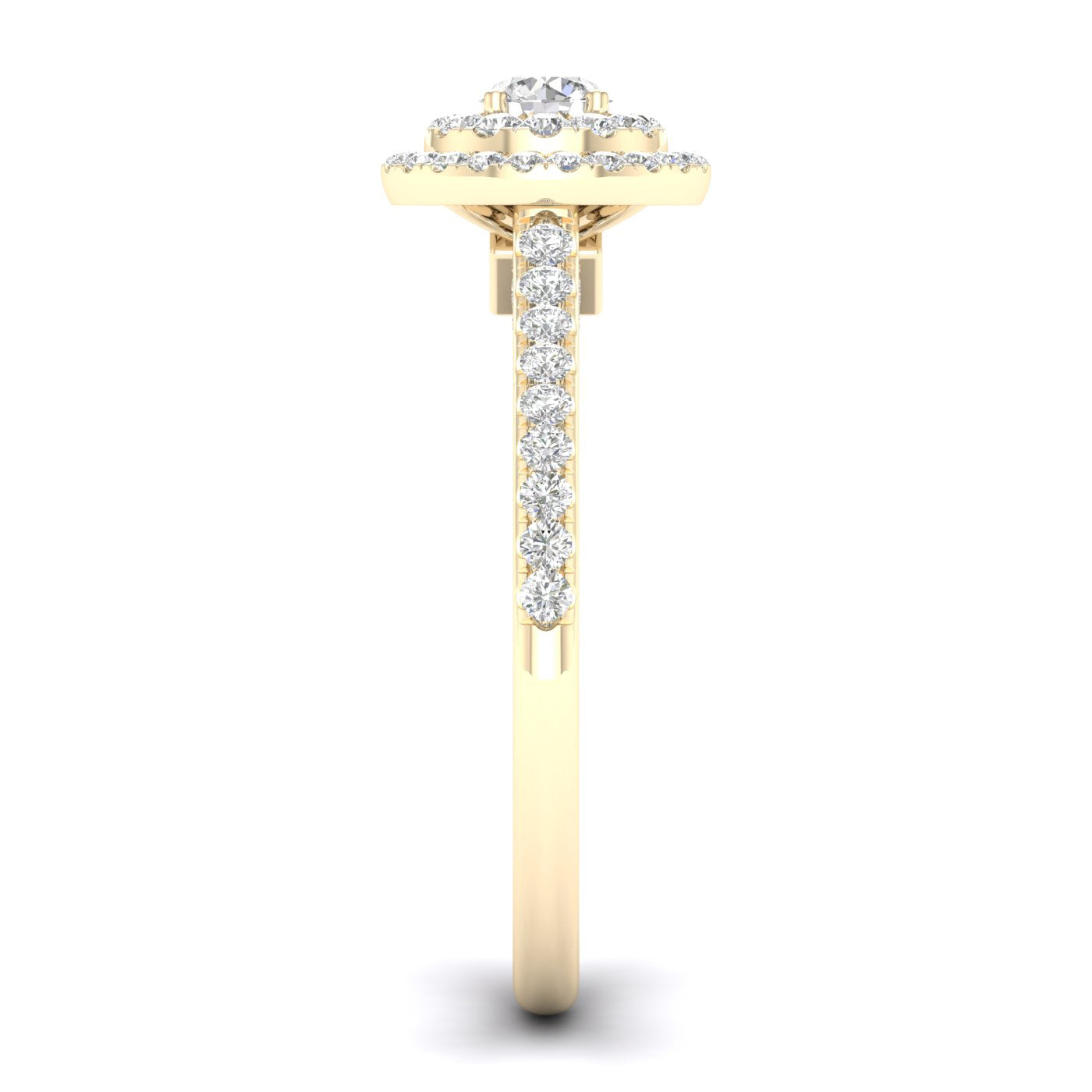 Signature Round Double Halo Ring