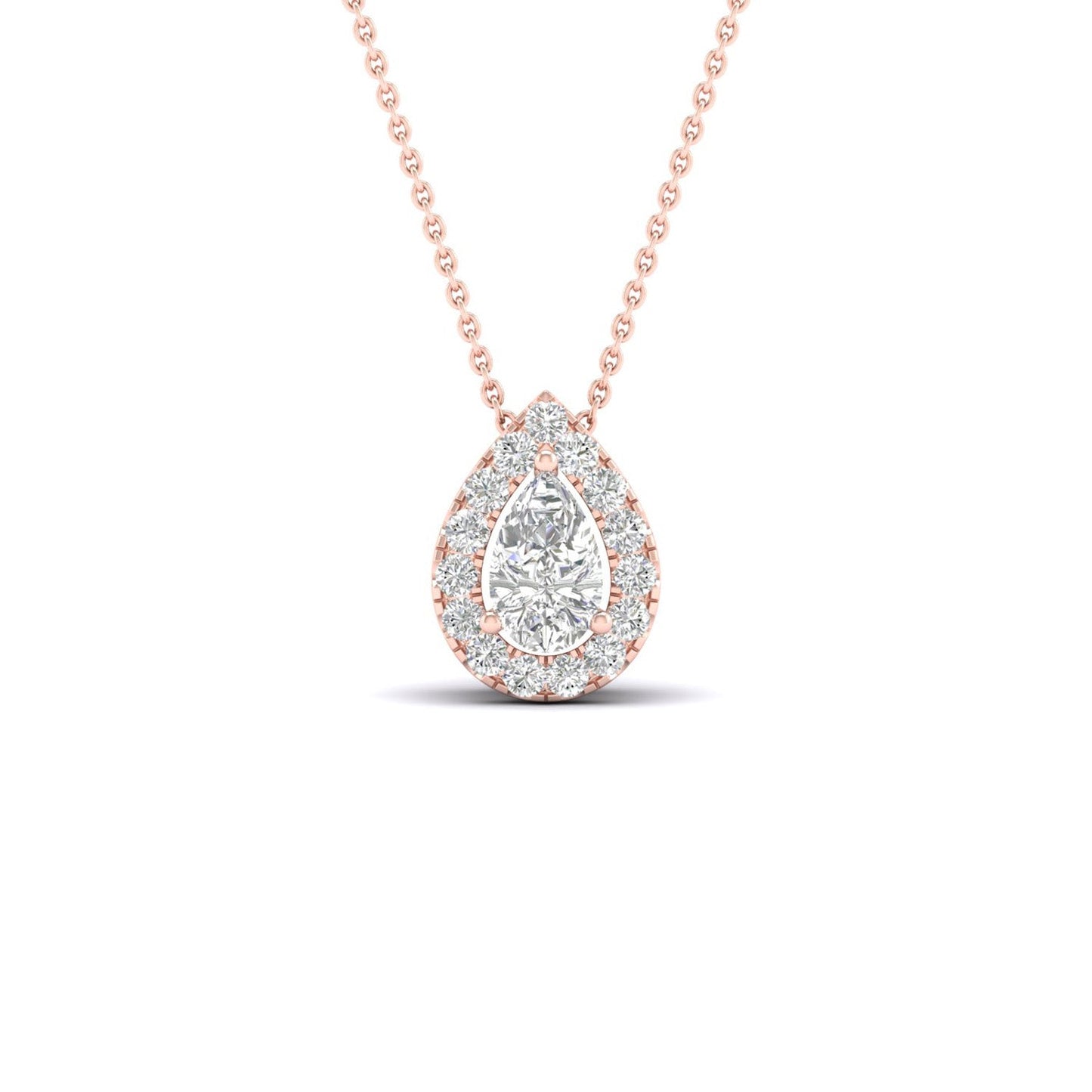 Petite Dewdrop Halo Necklace_Product angle_PCP Main Image
