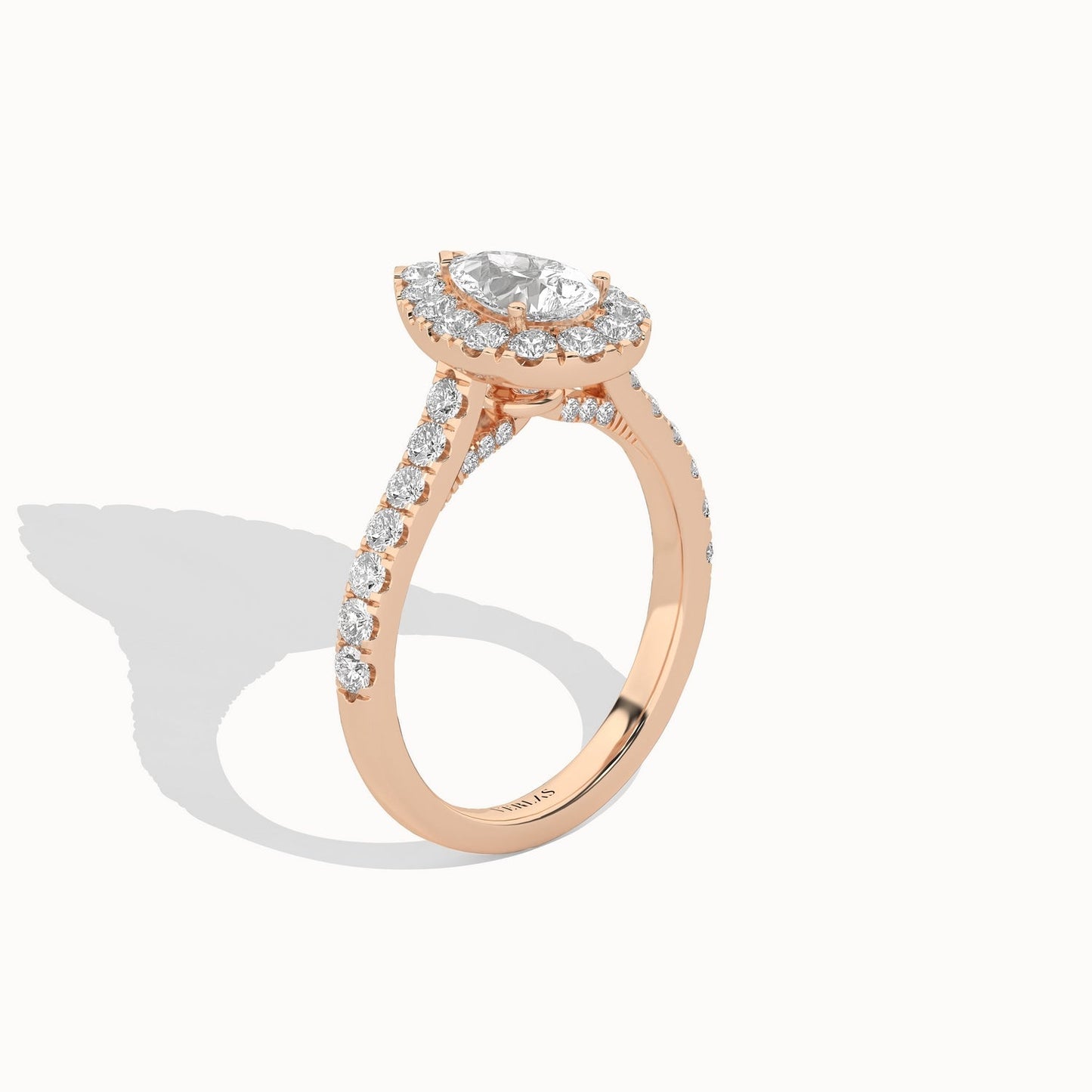 Signature Dewdrop Halo Ring_Product Angle_1 1/2Ct - 2