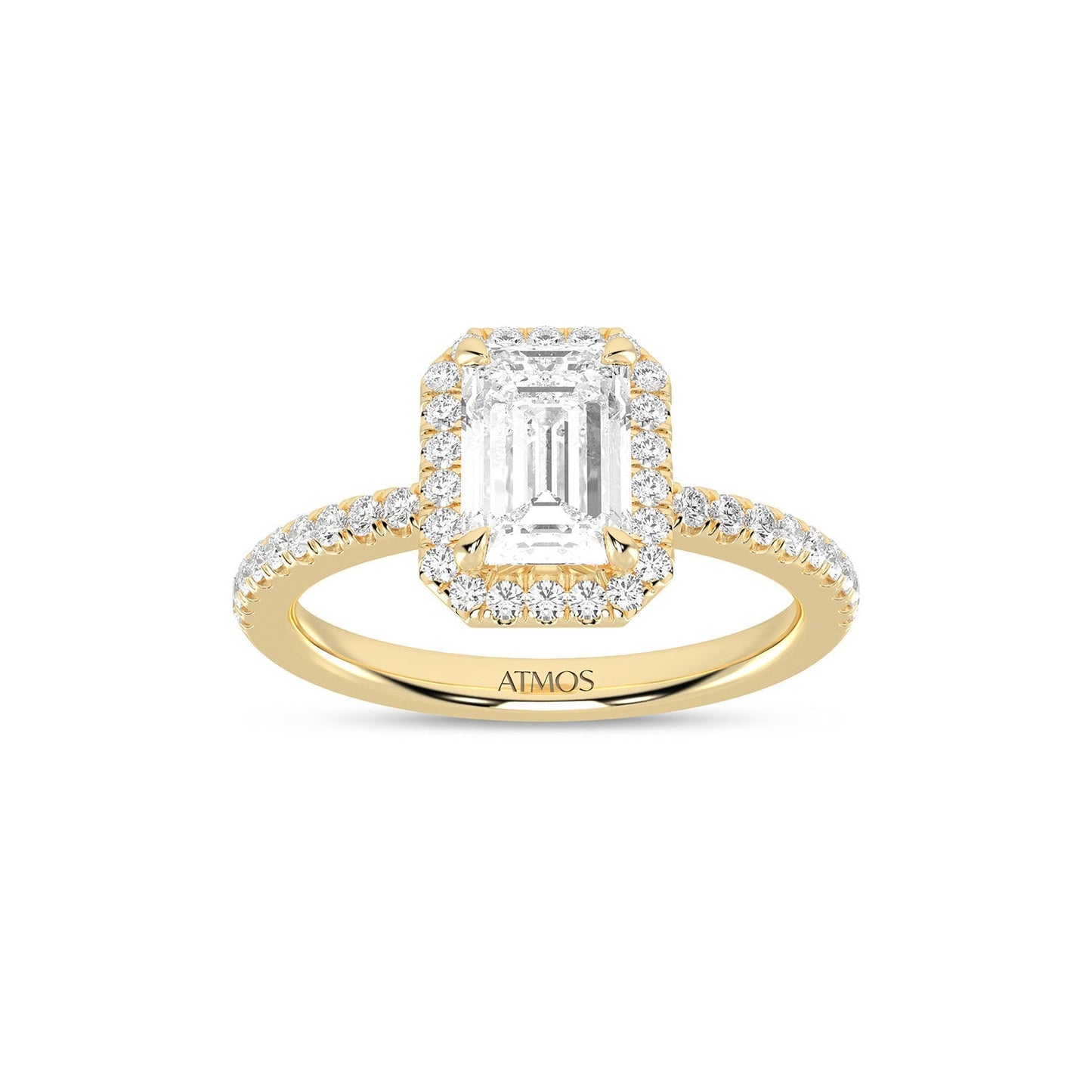 Luxe Emerald Halo Ring