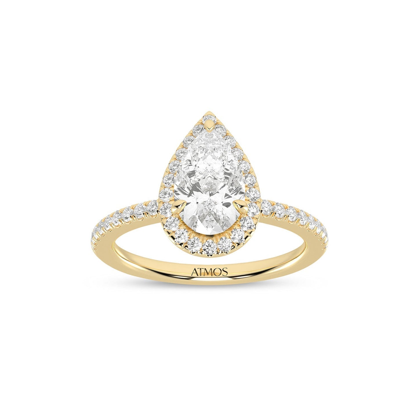 Luxe Dewdrop Halo Ring