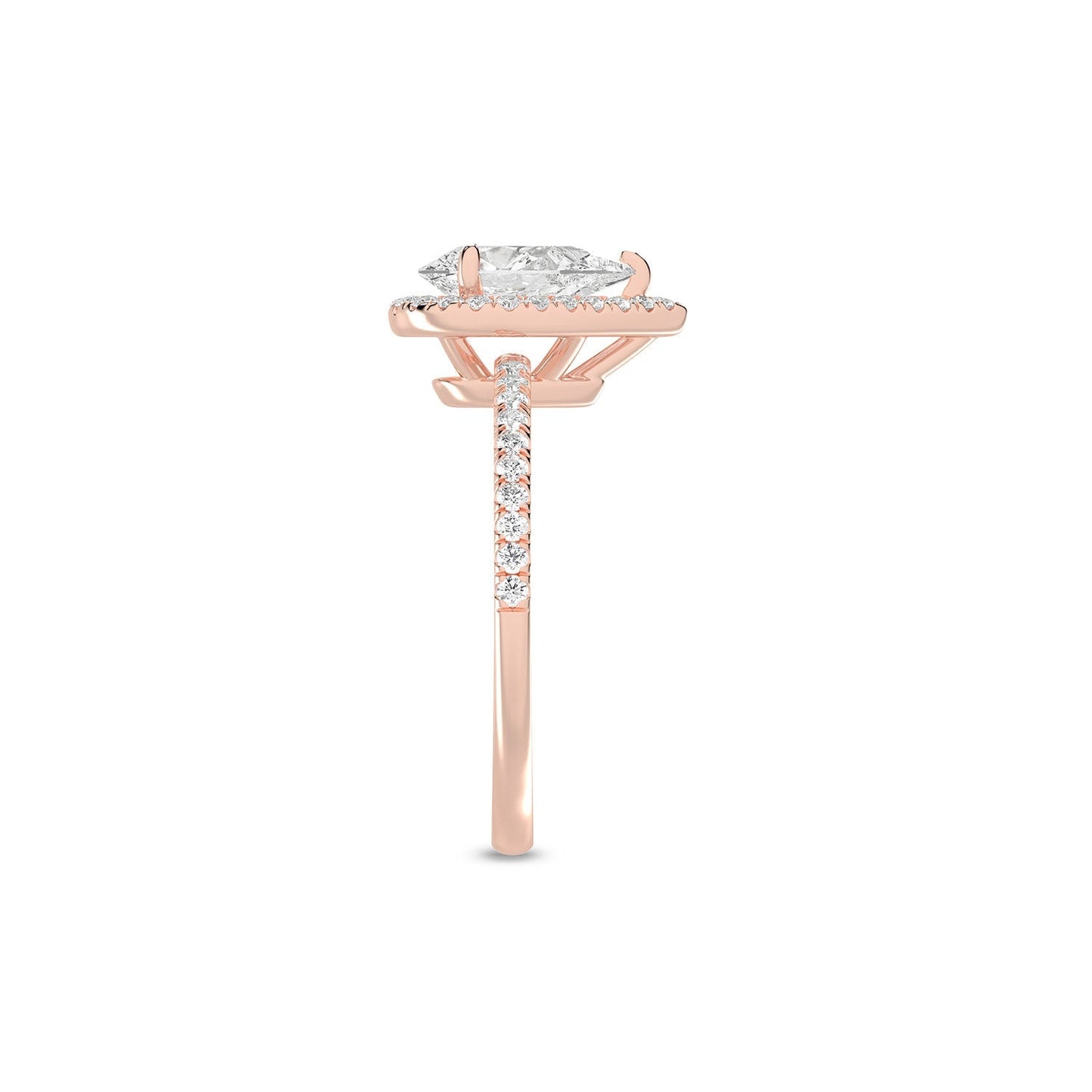 Luxe Dewdrop Halo Ring
