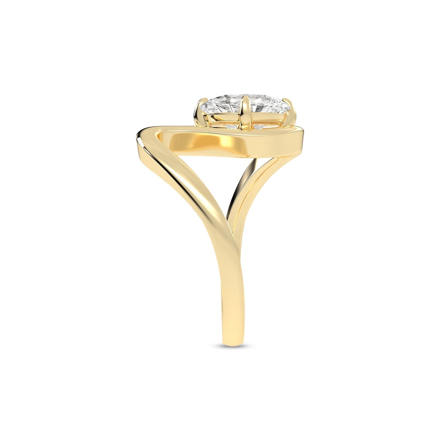 Atmos Curved Shank Ellipse Ring_Product Angle_1 Ct. - 3