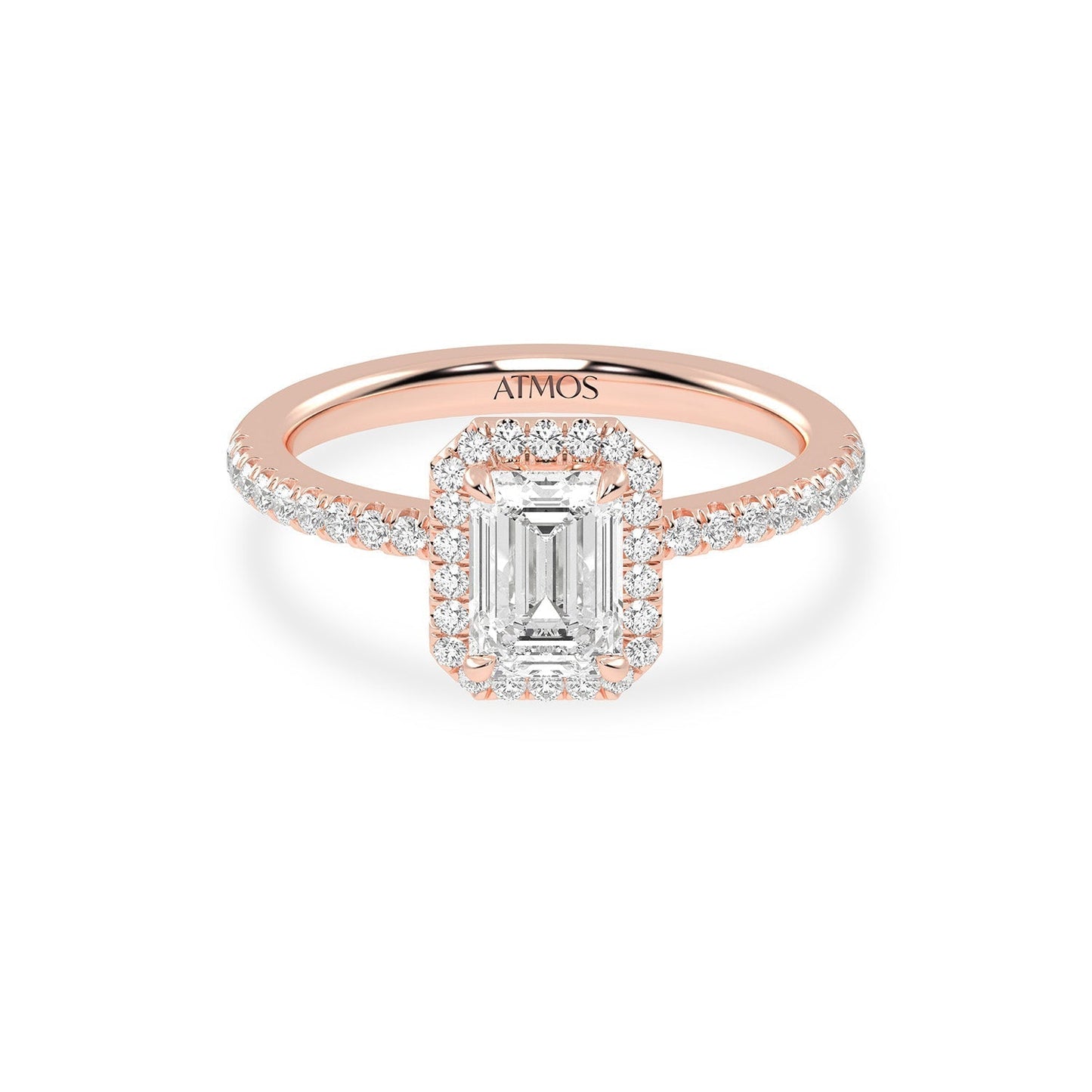 Luxe Emerald Halo Ring