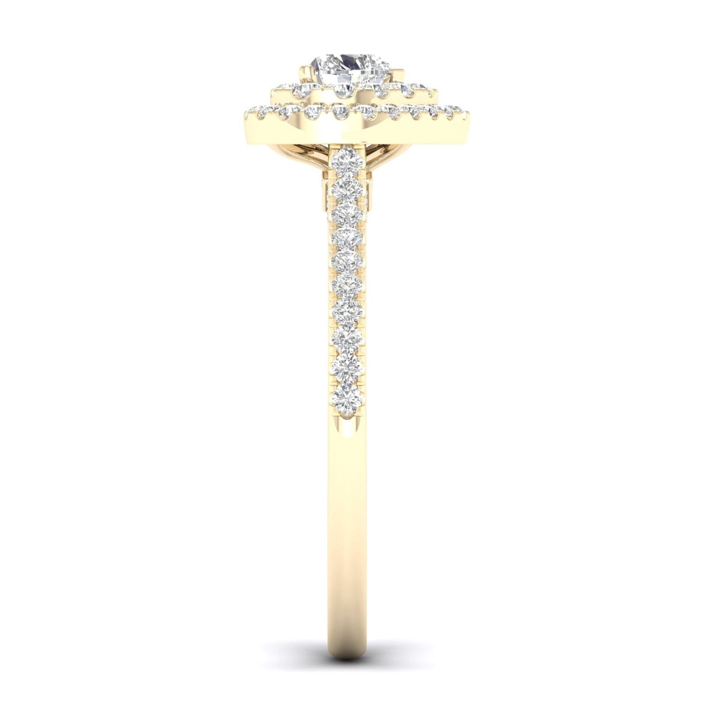 Signature Heart Double Halo Ring