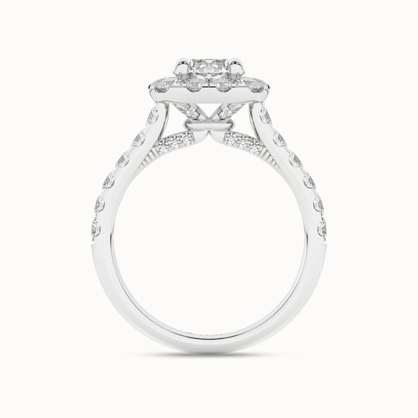 Round-Center Princess Halo Ring_Product Angle_2Ct. - 2