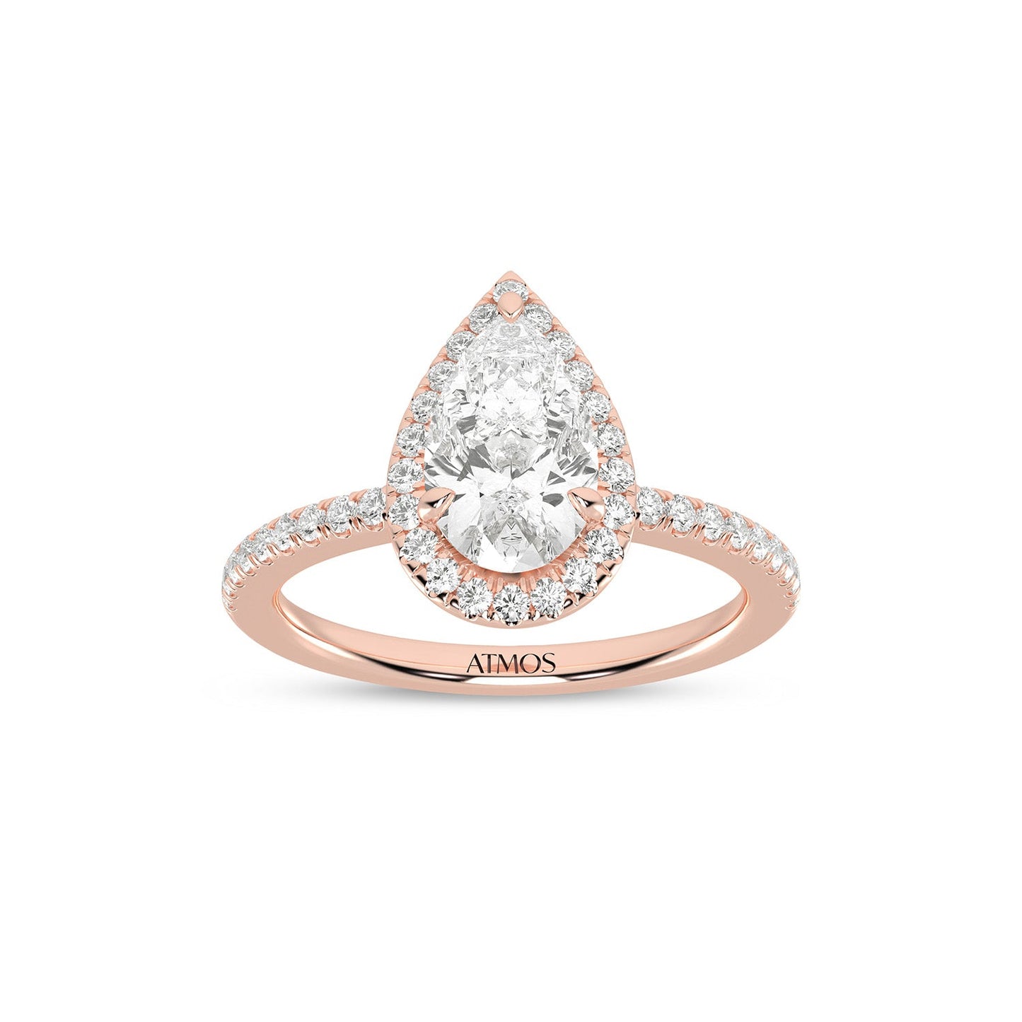 Atmos Luxe Dewdrop Halo Ring_Product Angle_PCP Main Image
