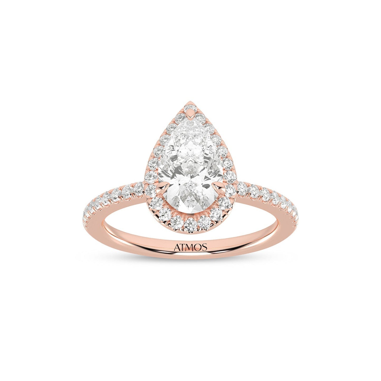 Luxe Dewdrop Halo Ring