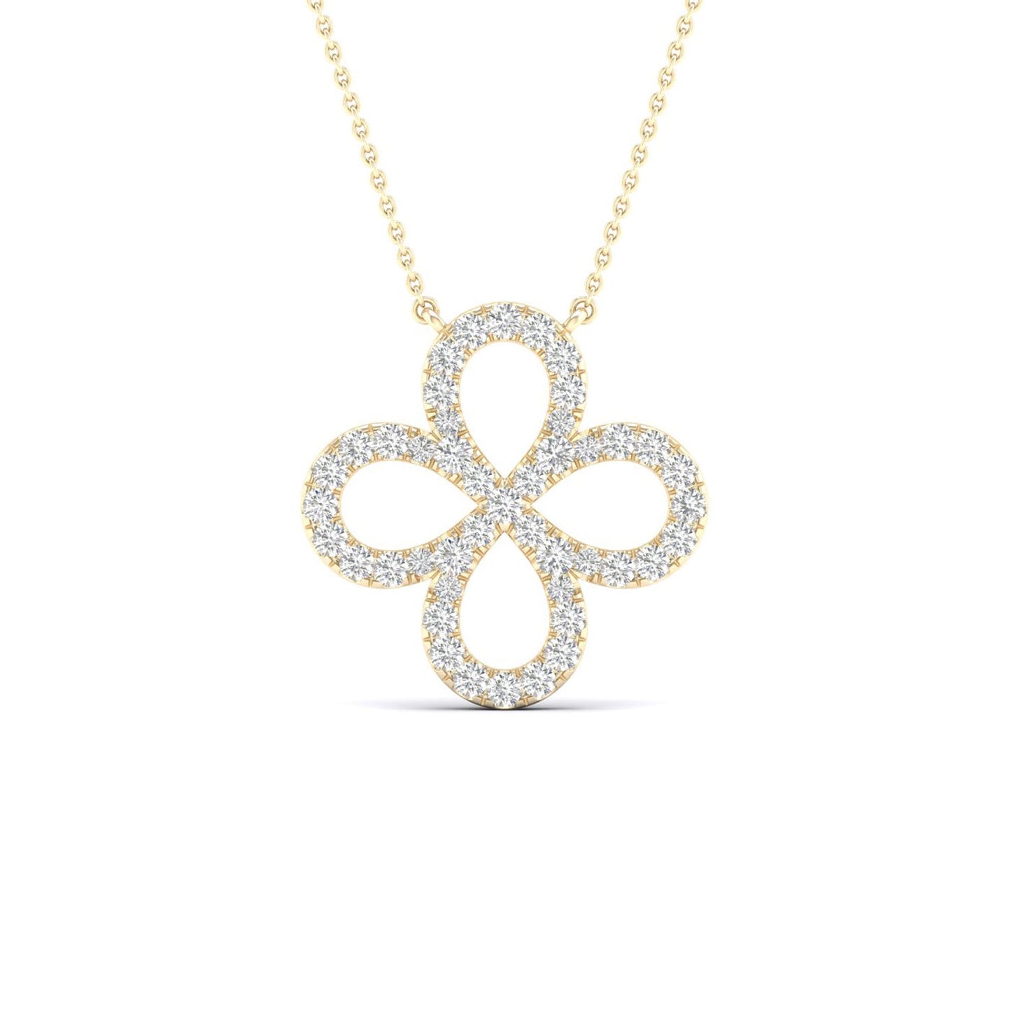 Infinity-Clover Silhouette Necklace