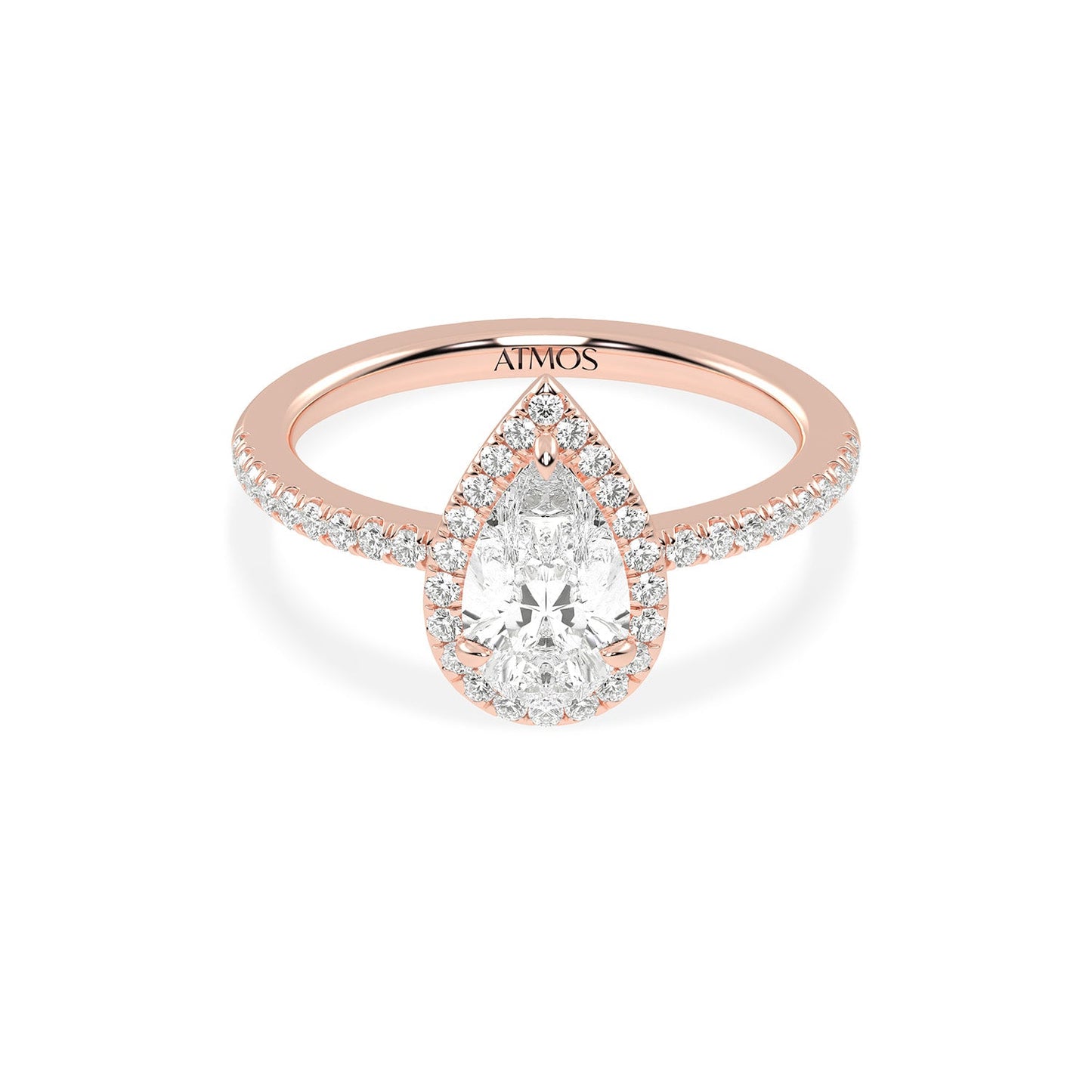 Atmos Luxe Dewdrop Halo Ring_Product Angle_1 1/4 Ct. - 1