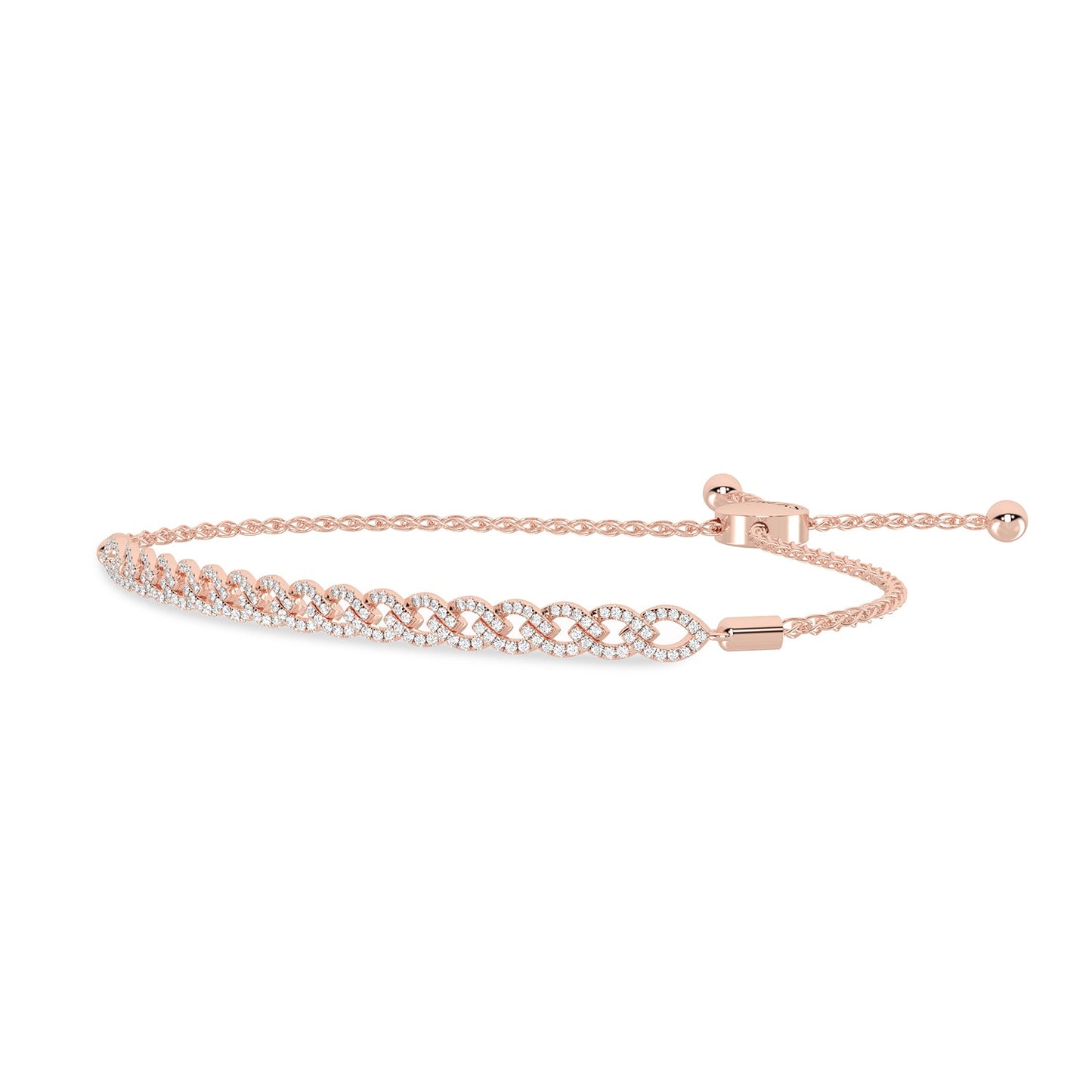 Marquise Harmony Diamond Bolo Bracelet _Product Angle_1/2 Ct. - 2