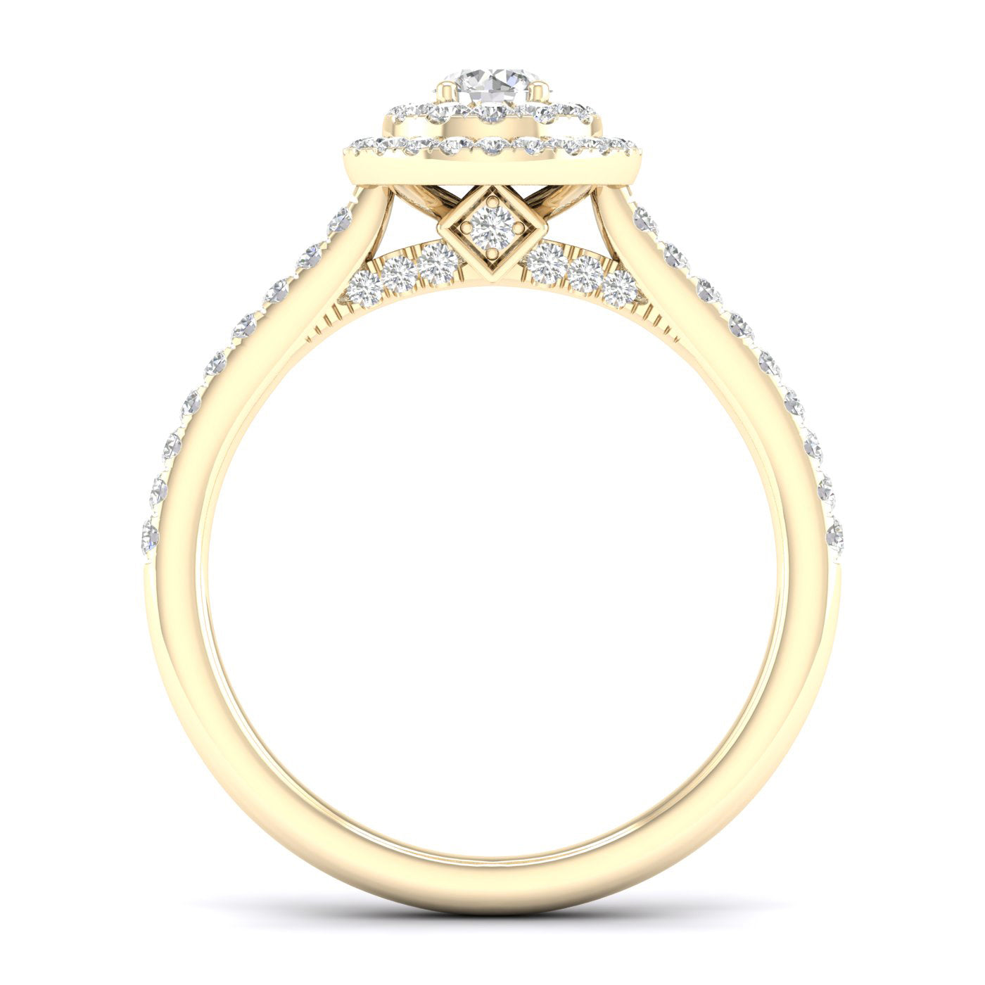 Signature Round Double Halo Ring