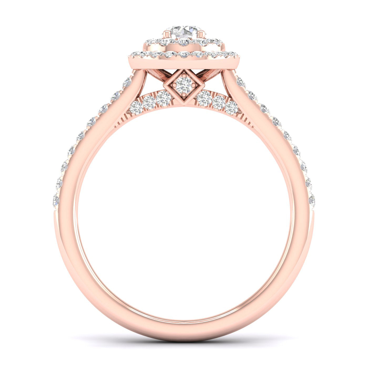 Signature Round Double Halo Ring