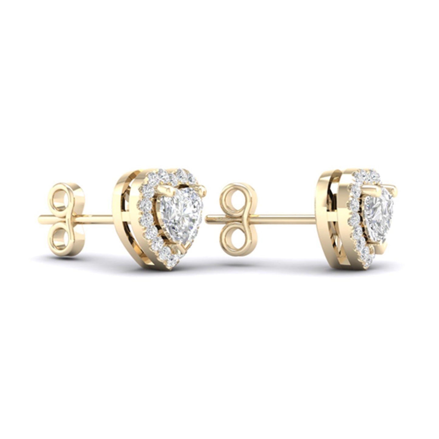 Heart Halo Studs_Product Angle_1 Ct. - 2