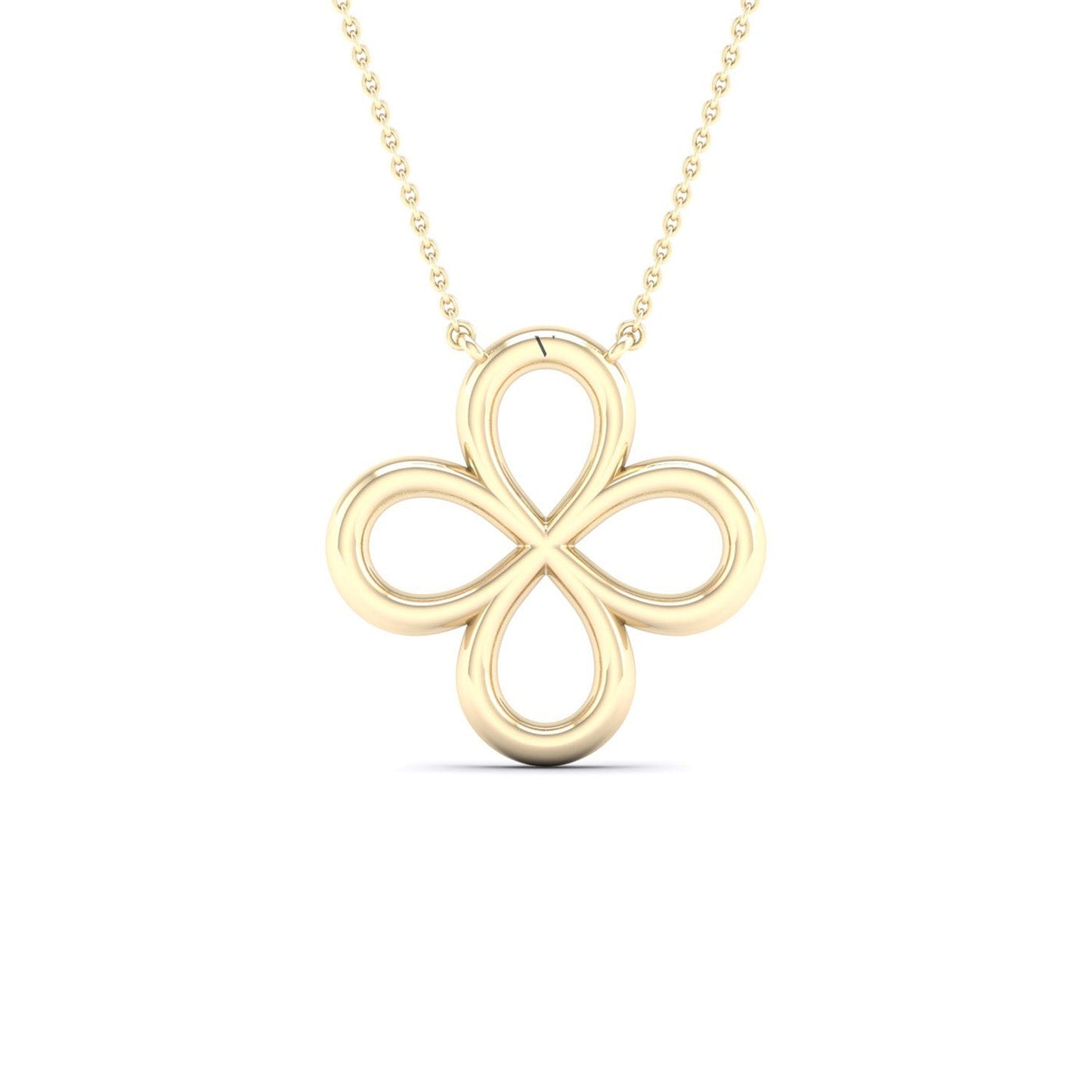 Infinity-Clover Silhouette Necklace_Product Angle_1/4 - 3