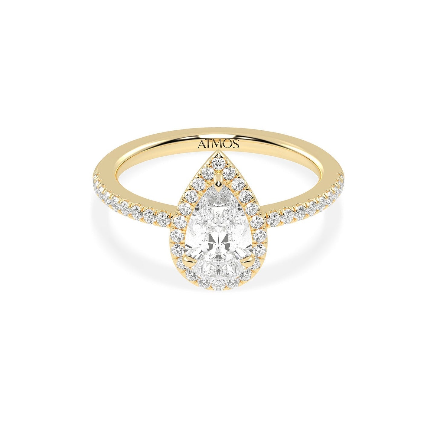 Luxe Dewdrop Halo Ring