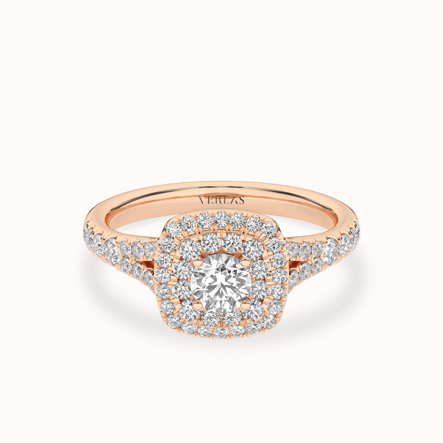 Round-Center Princess Double Halo Ring_Product Angle_1Ct - 1