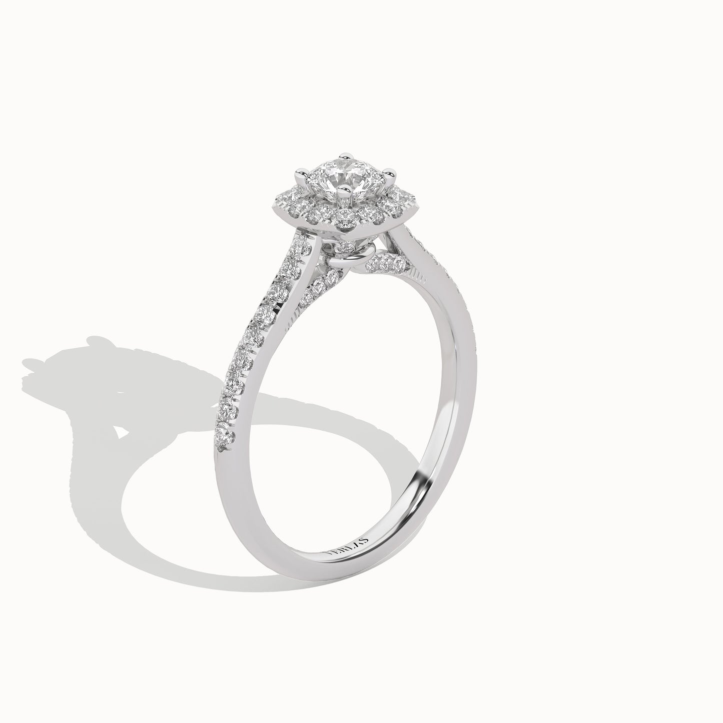 Round-Center Princess Halo Ring_Product Angle_3/4Ct. - 5