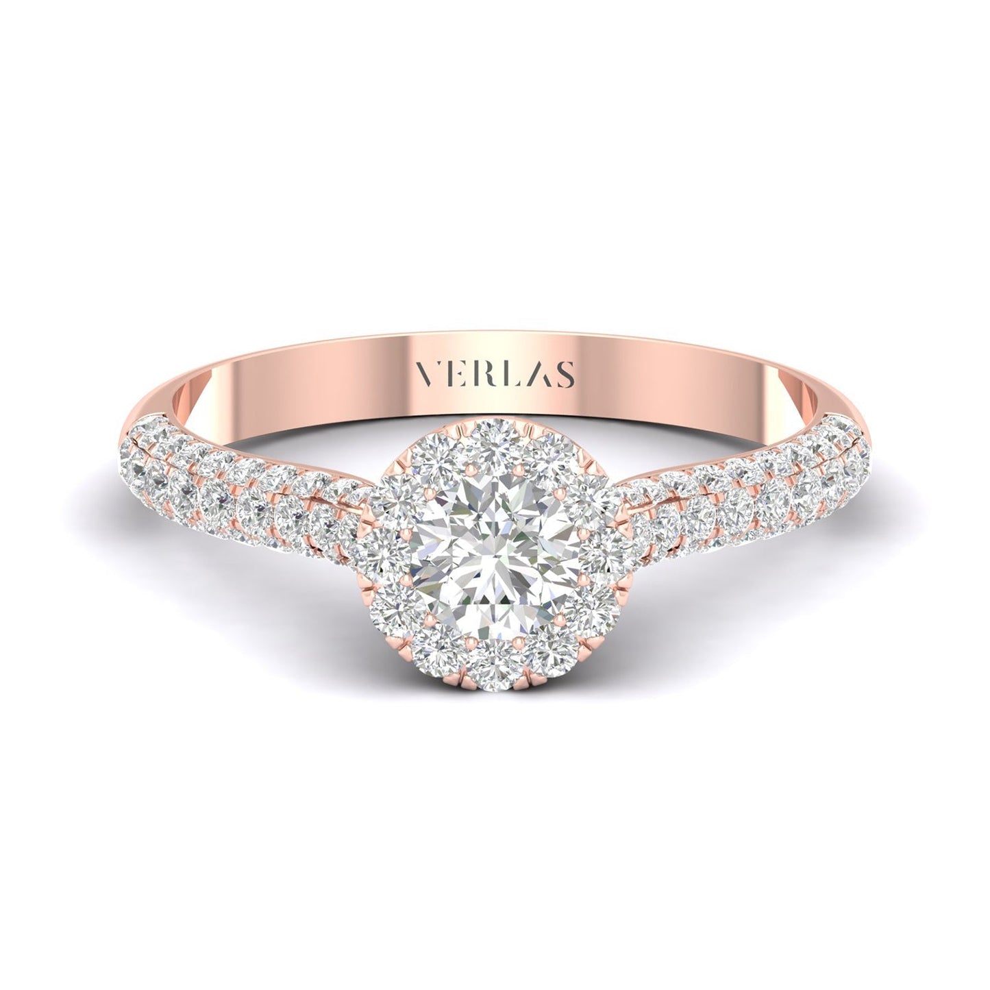 Embellished Iconic Round Halo Ring