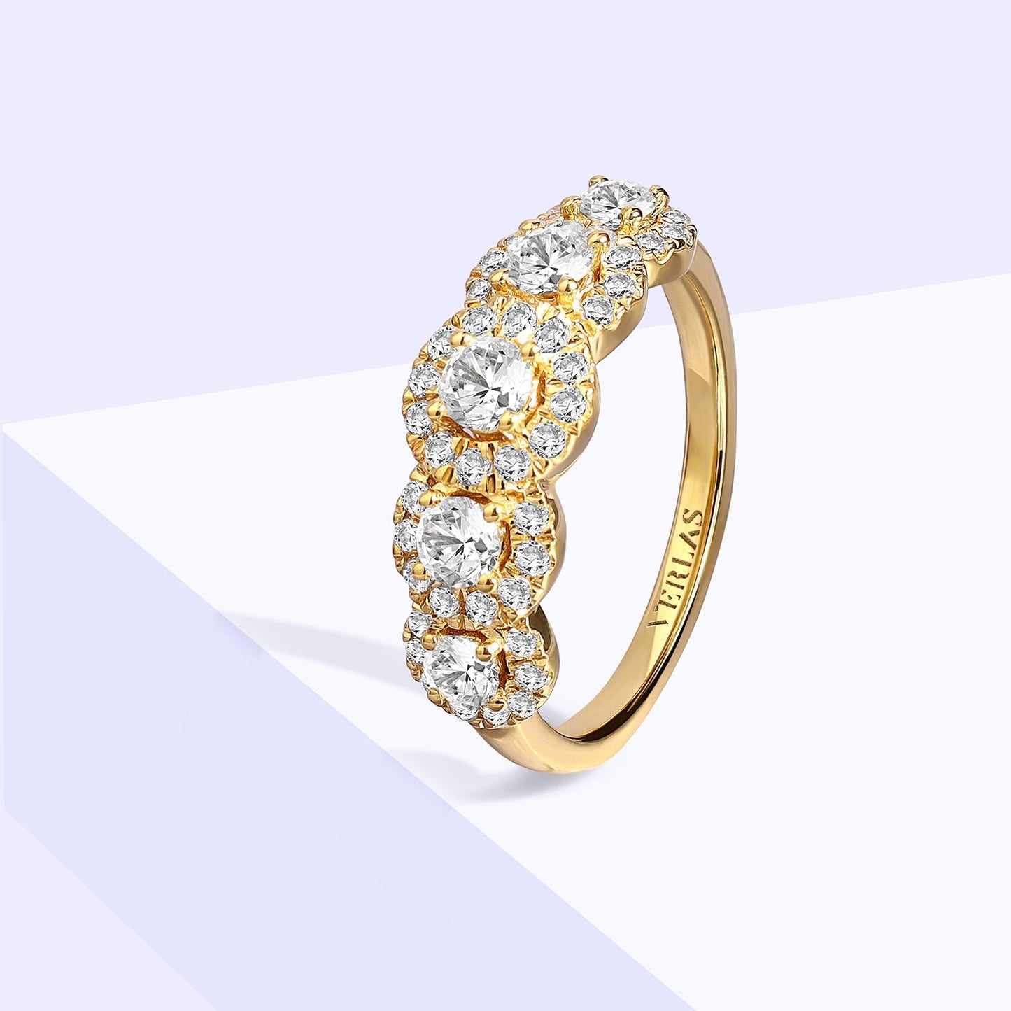 5-Stone Graduated Cherished Vows_Product Angle_Creative Image