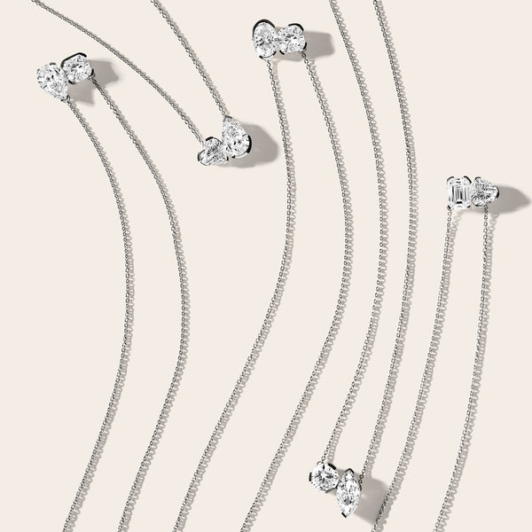 Atmos Cushion Oval Diamond Two-Stone Necklace_Product Angle_PCP Main Image