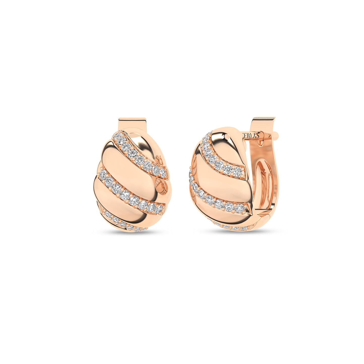 Oval Statement Huggie Hoops