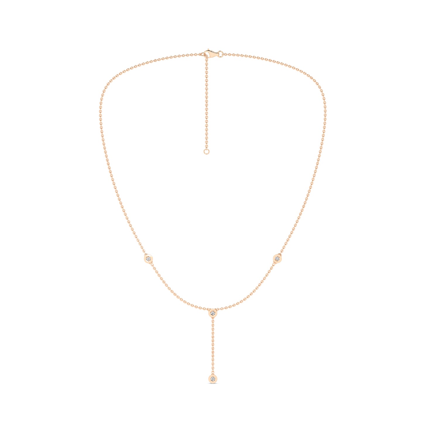 Encompassing Round Stationed Y Necklace