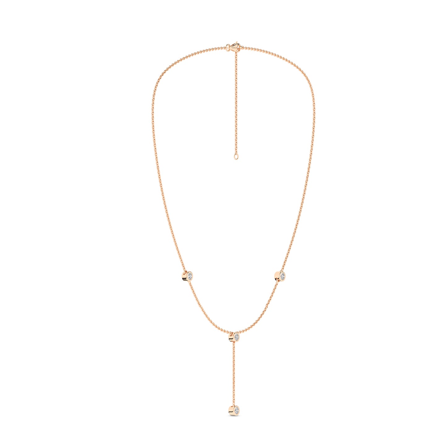 Encompassing Round Stationed Y Necklace