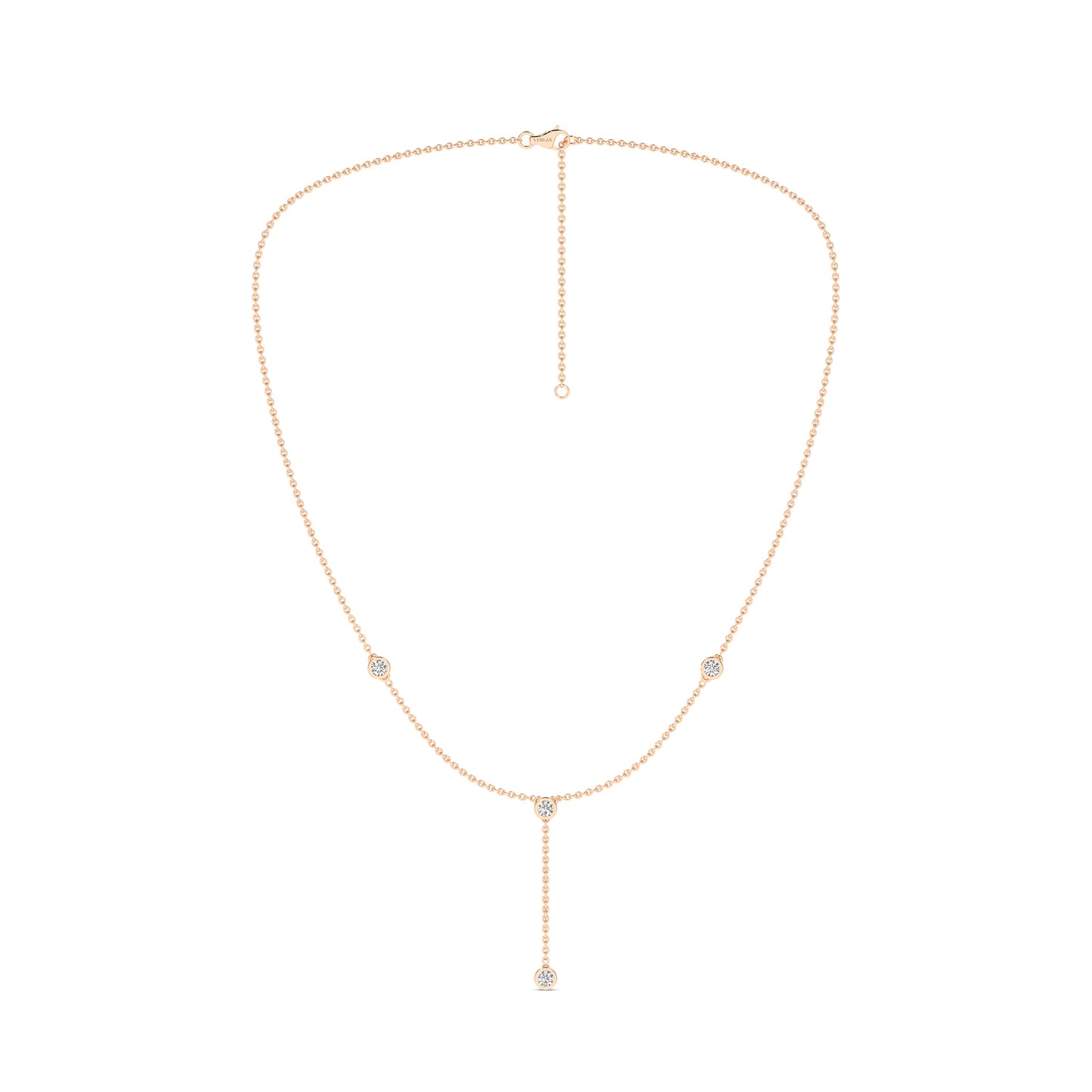 Encompassing Round Stationed Y Necklace