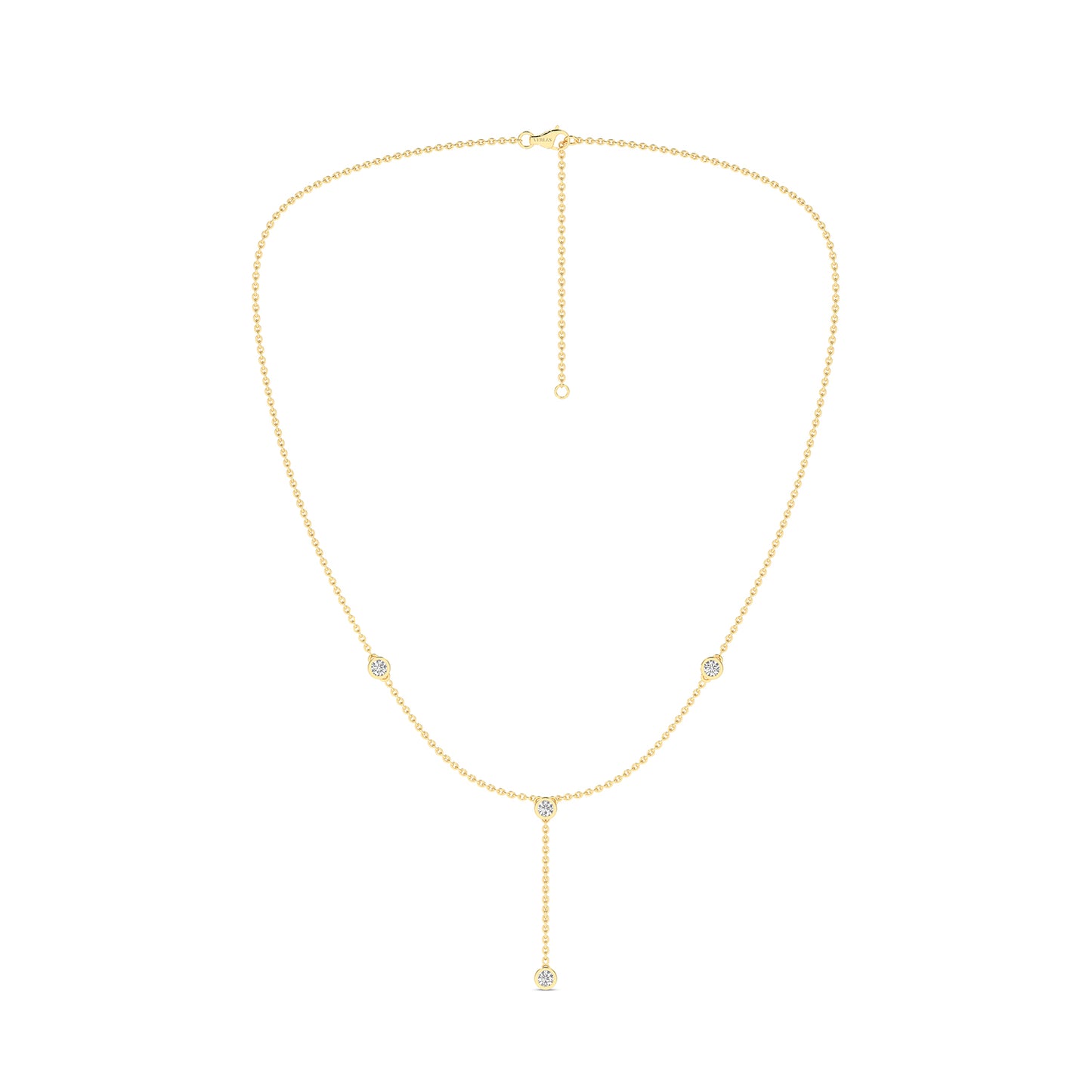 Encompassing Round Stationed Y Necklace