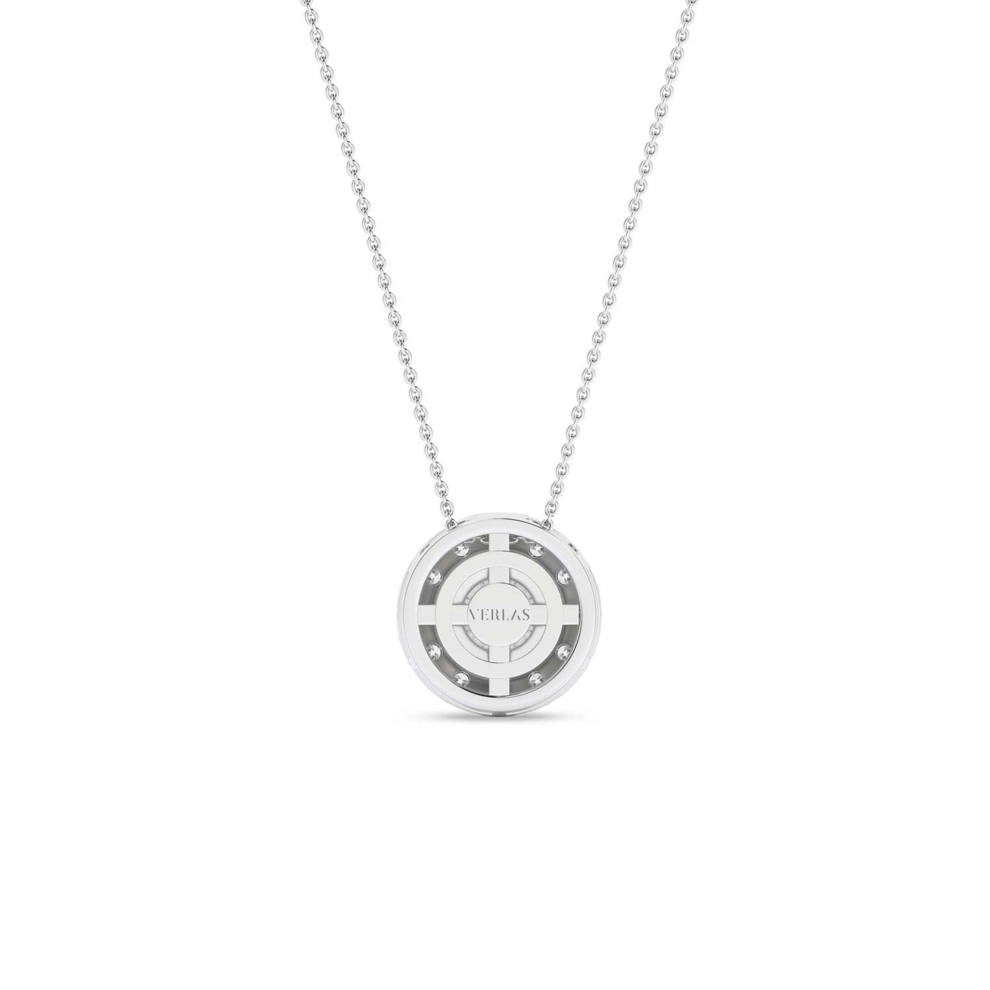 Round Halo Necklace