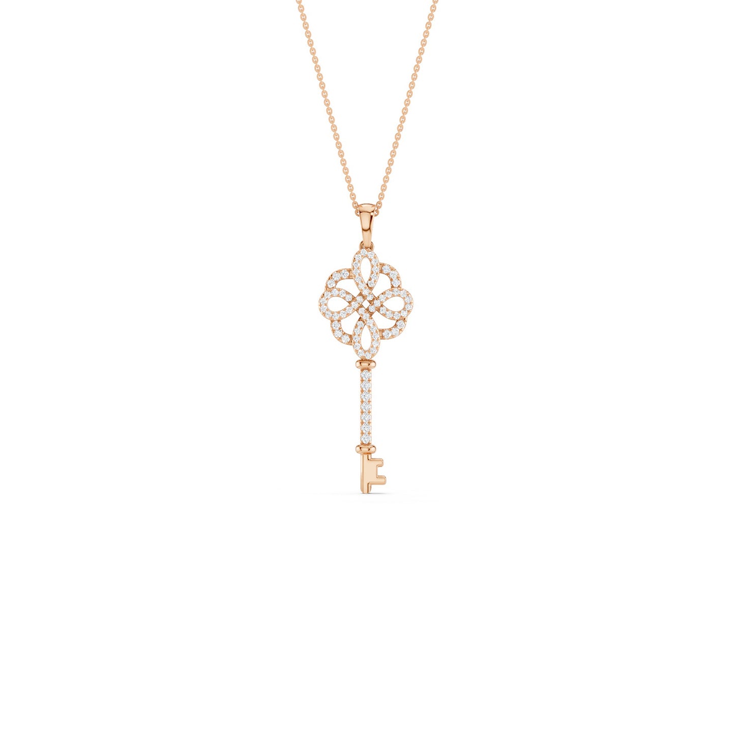 Floral Key Necklace