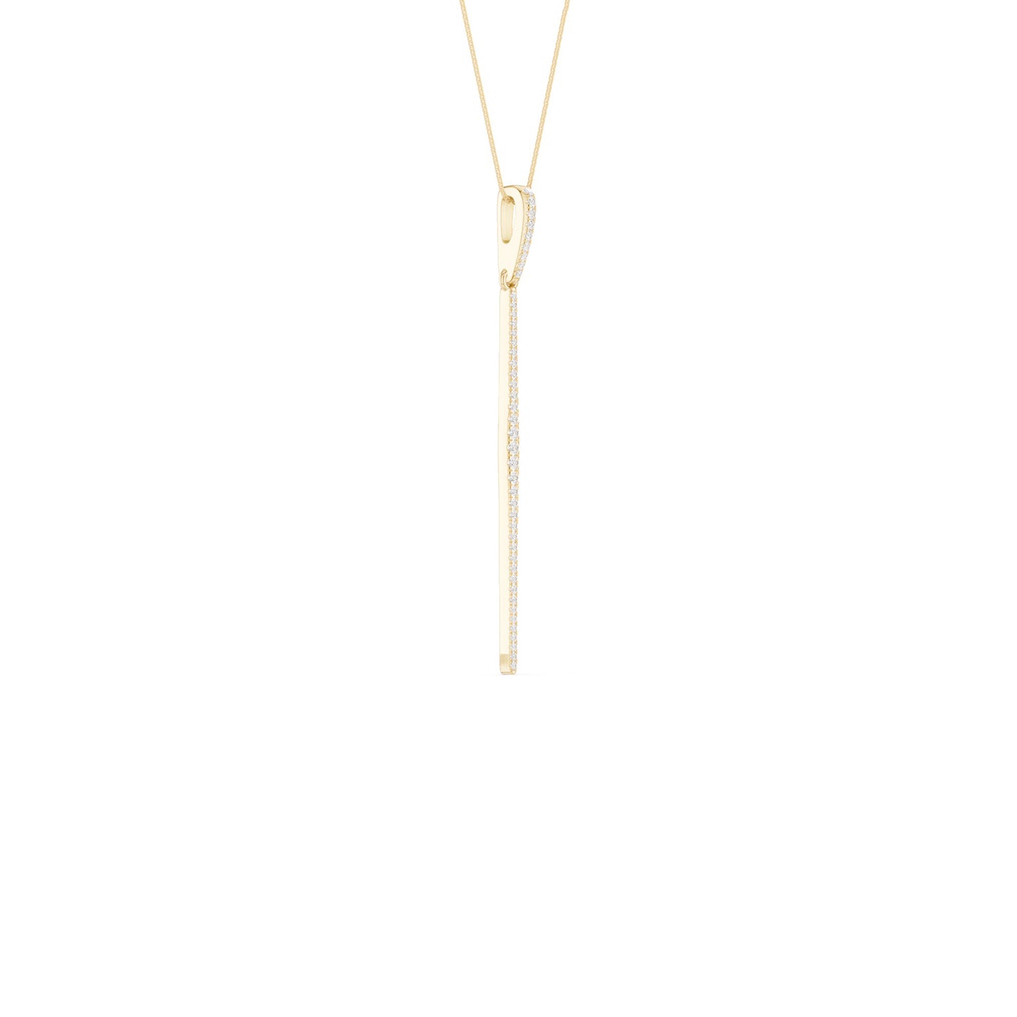Tapering Linear Bar Necklace