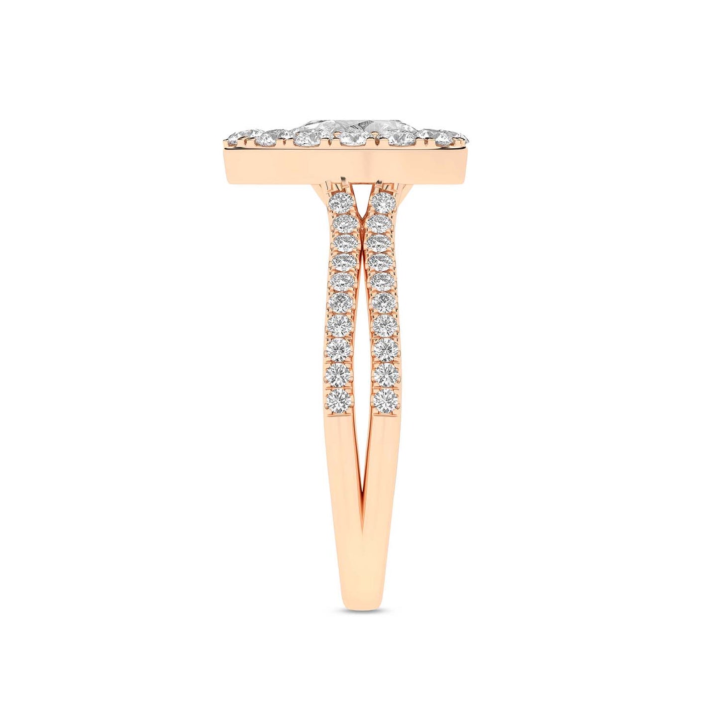Unified Iconic Dewdrop Halo Ring