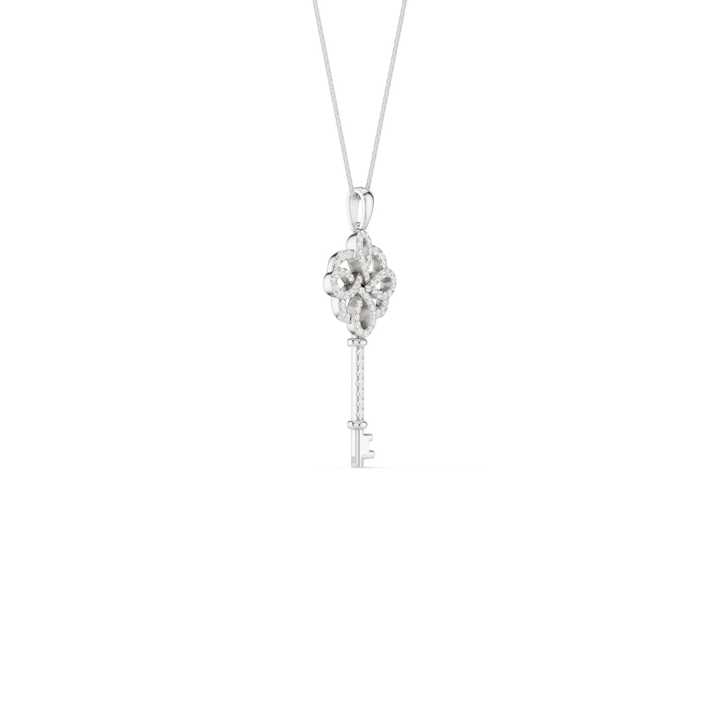 Floral Key Necklace