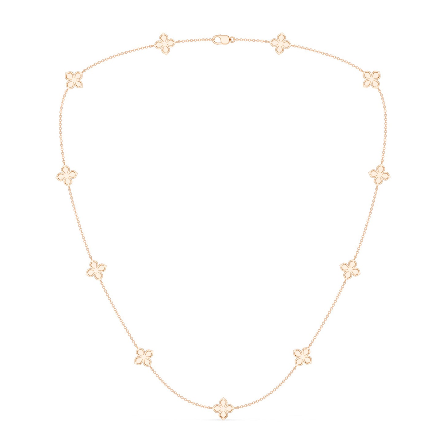 La Fleur Petite Diamond Radiant Stationed Necklace