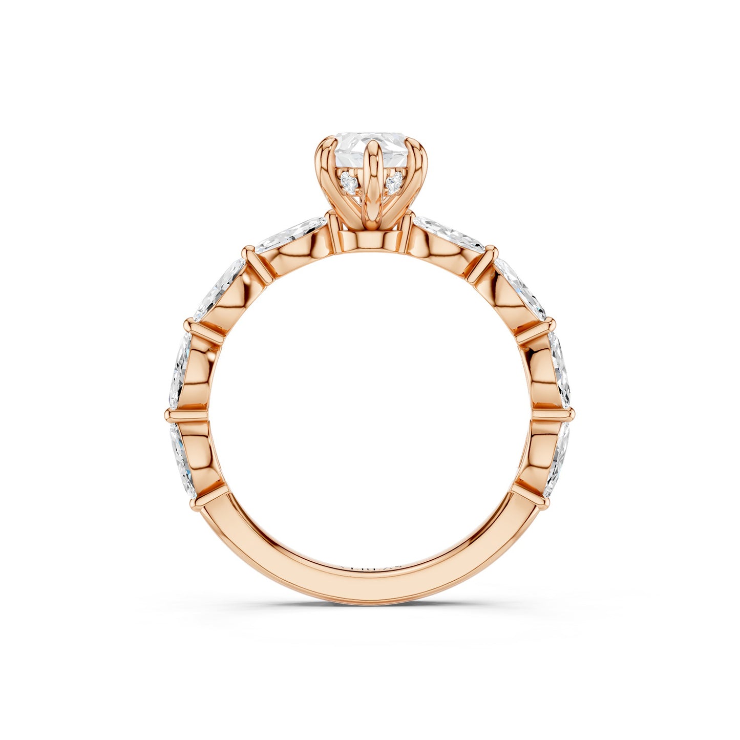 Marquise Hidden Halo Diamond Ring
