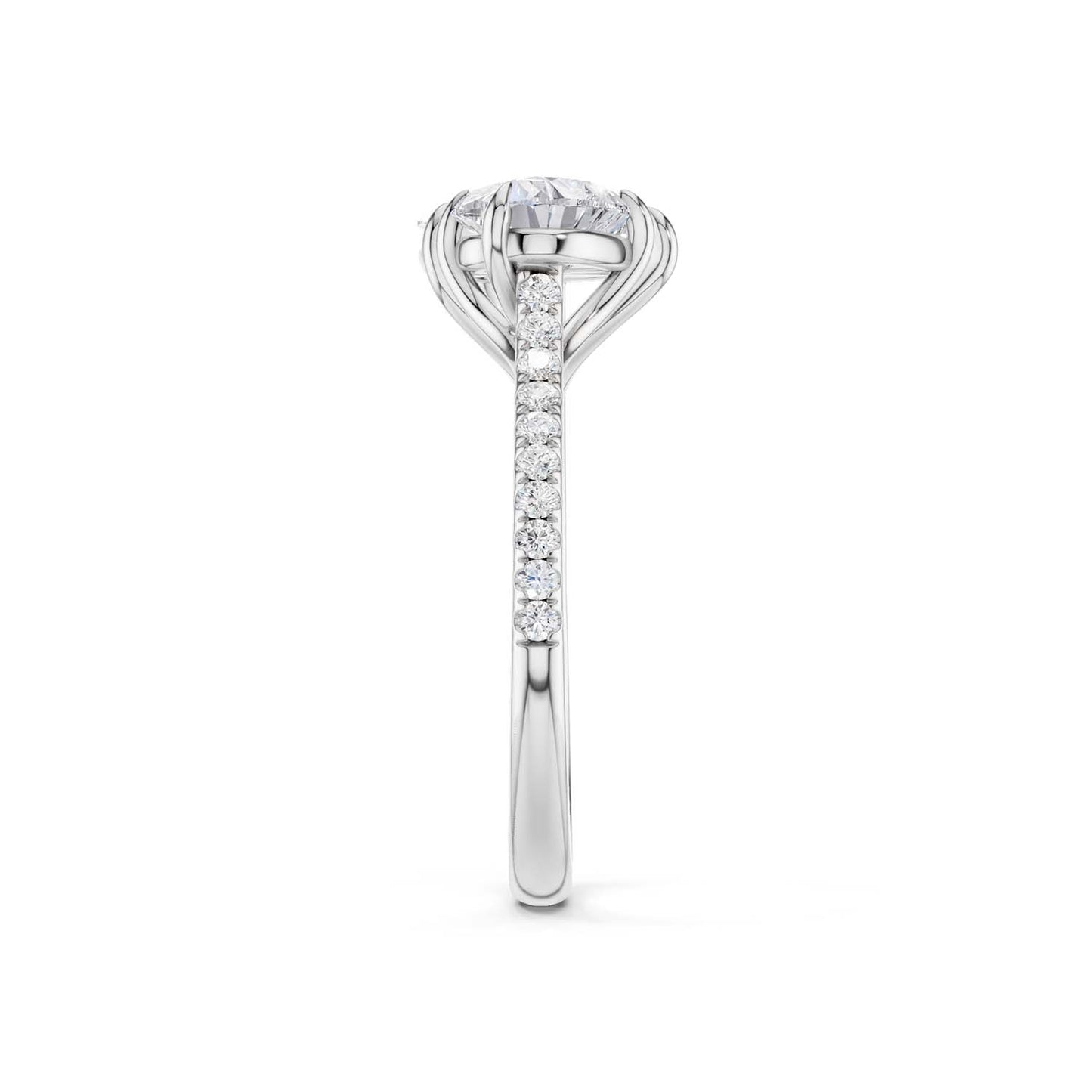 Heart Pear Two Stone Diamond Ring
